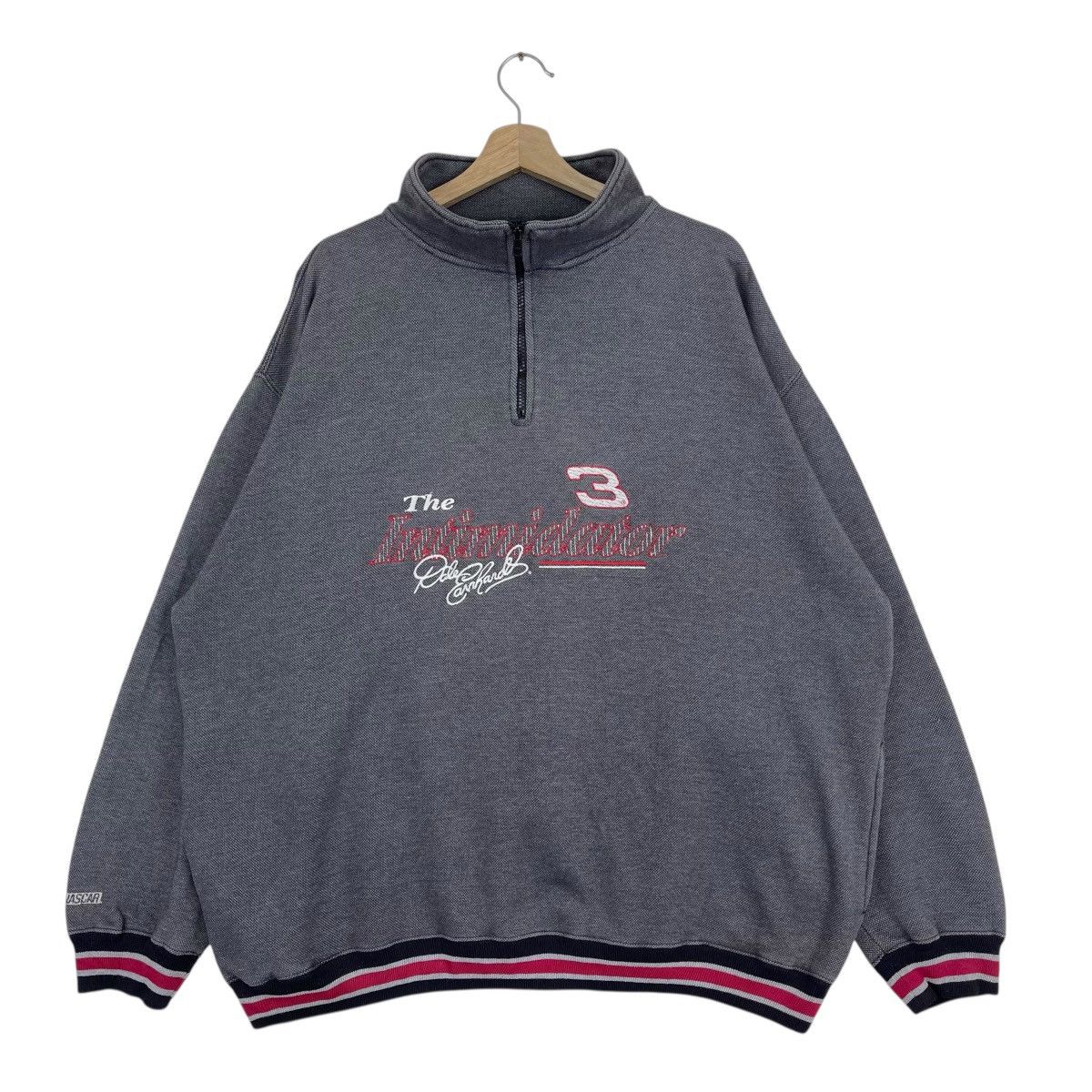 NASCAR × Vintage 90’s NASCAR Dale Earnhardt Half Zip Sweatshirt Size US XXL / EU 58 / 5 - 1 Thumbnail