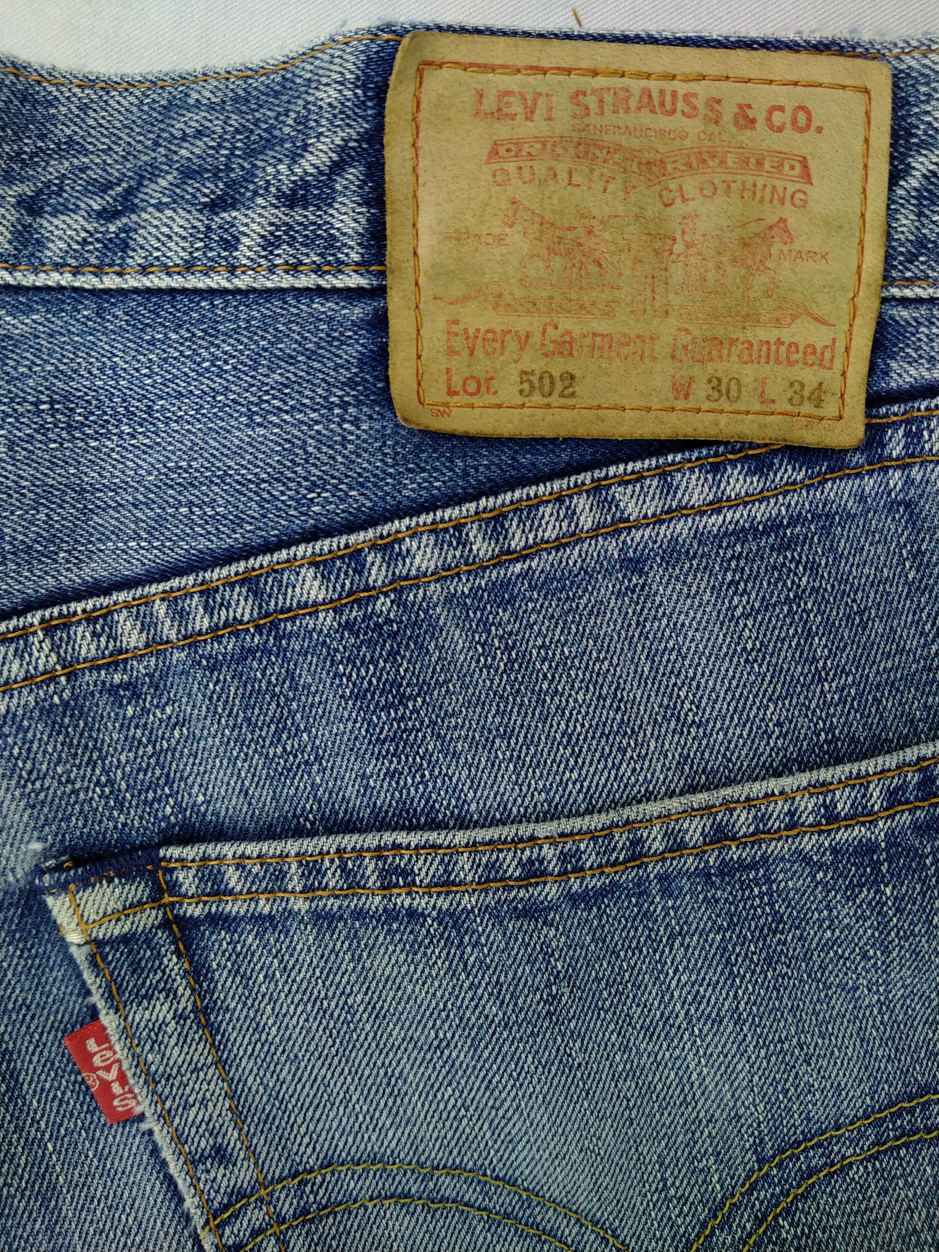 Levi's Blue Distressed Vintage Levi's 502 30x28.5 Denim -JN877 Size US 30 / EU 46 - 9 Thumbnail