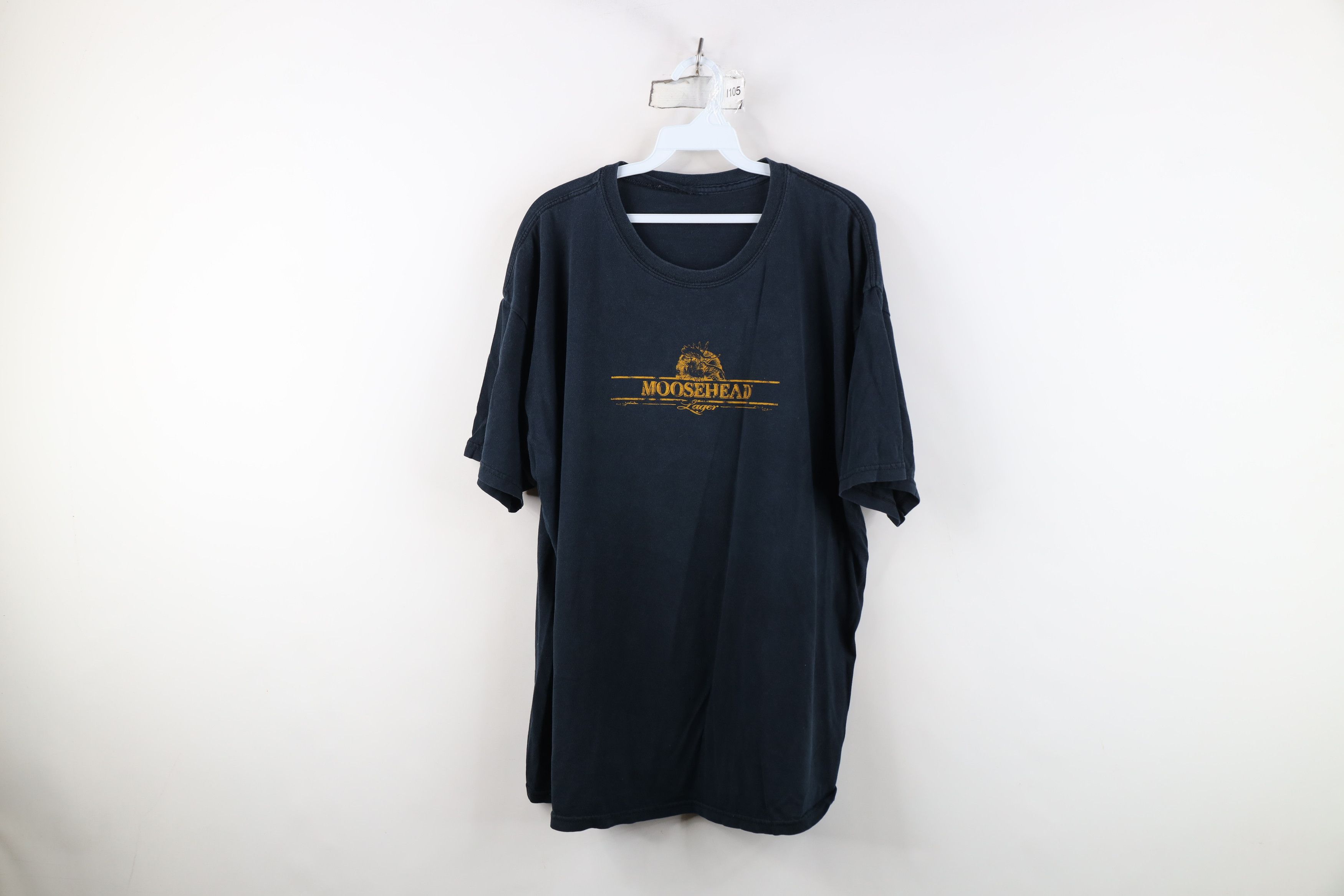 Vintage Vintage Y2K Streetwear Spell Moosehead Lager T-Shirt Blue Size US XXL / EU 58 / 5 - 1 Thumbnail
