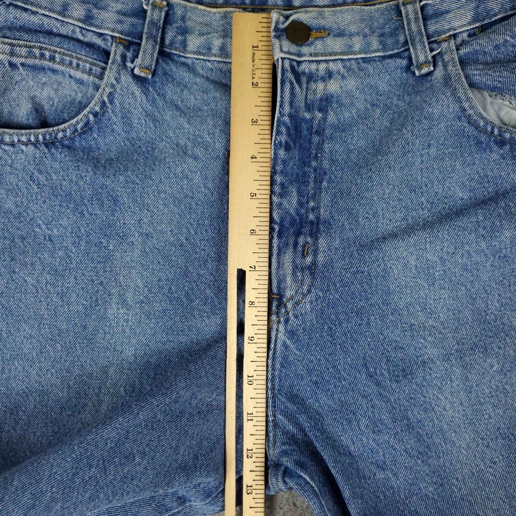Vintage Giorgio Armani Jeans 38x28 Blue Relaxed Fit Baggy Denim Pants Mens Classic Size US 38 / EU 54 - 7 Thumbnail