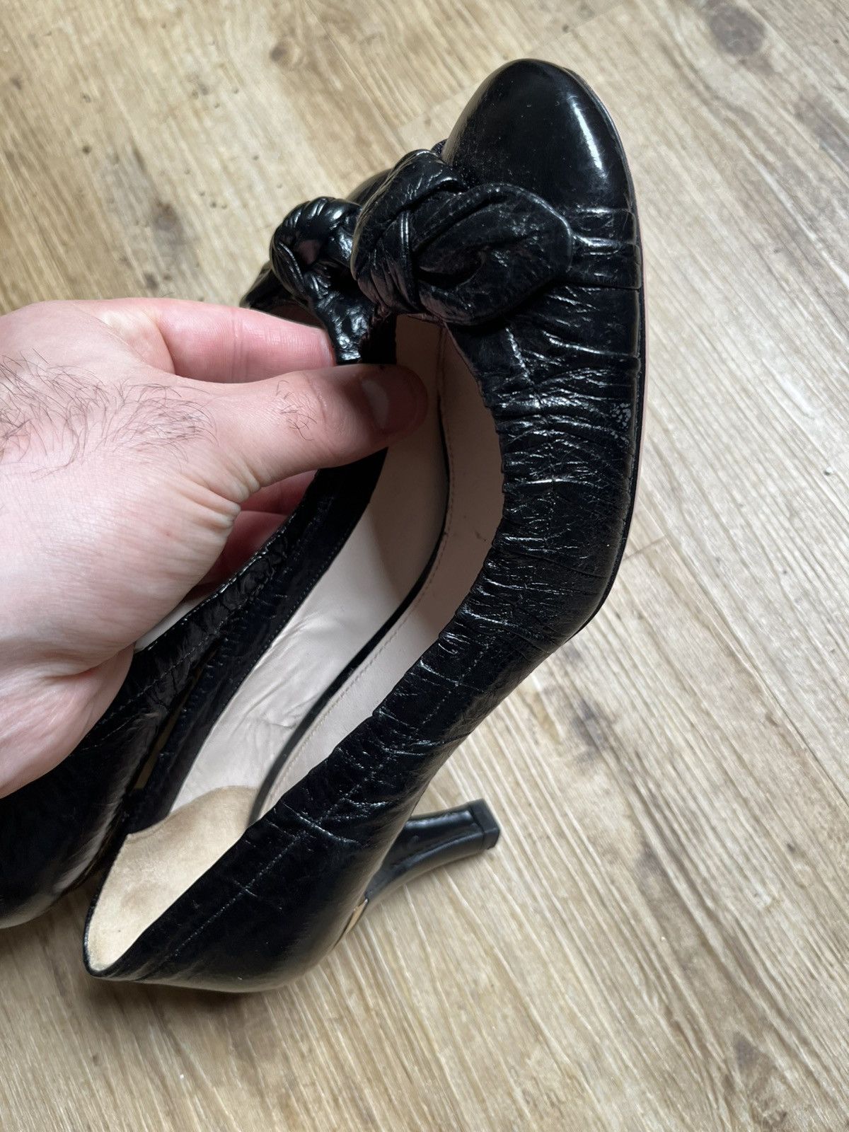 Prada Prada vintage Leather Heels Size US 5.5 / IT 35.5 - 6 Thumbnail