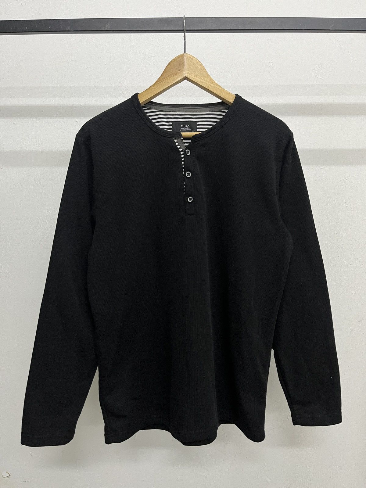Greg Lauren Black Kurt Cobain LS Henley Inspired by RRL GREG LAUREN Size US M / EU 48-50 / 2 - 7 Thumbnail