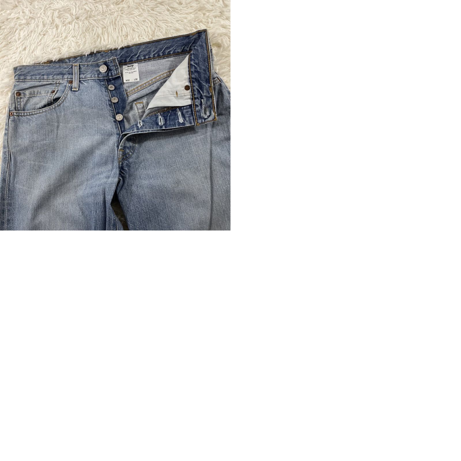 Levi's VINTAGE Levi's 501xx Jeans Men 32 Streetwear Paint Grunge Rivet Blue 30x32 Jeans Mens Blue 501xx Y2K Streetwear Distressed Button Fly Size US 32 / EU 48 - 11 Thumbnail