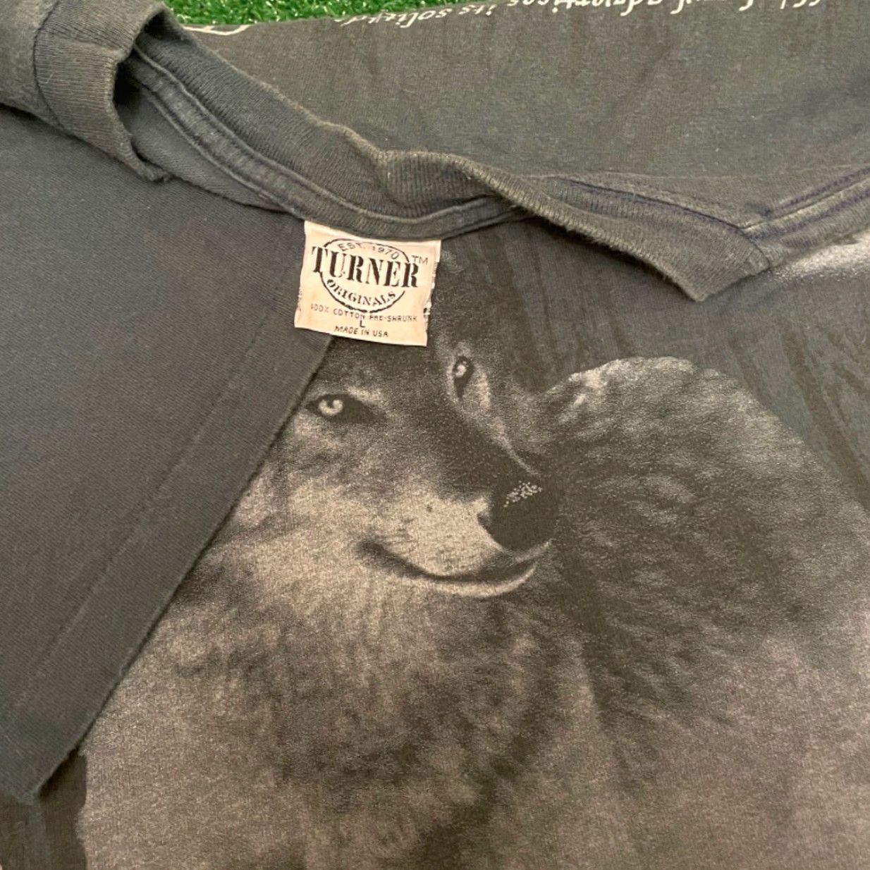 Vintage VINTAGE 90s Gray Wolf Nature Animal Double-Sided VTG Shirt Mens Size L USA Shirt Mens 90s Wolf Nature Double-Sided Size US L / EU 52-54 / 3 - 3 Thumbnail