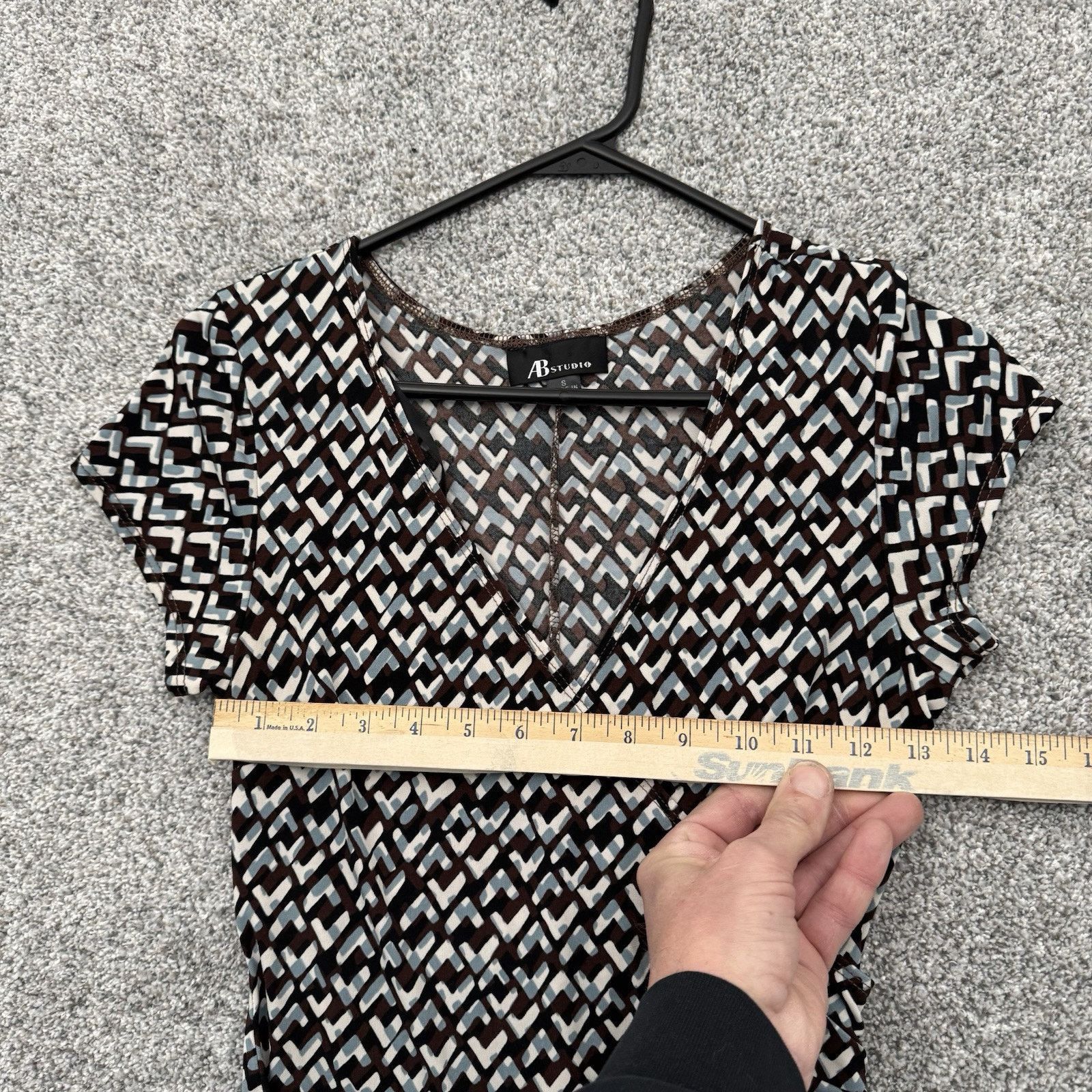 Other AB Studio Wrap Dress Small Boho Geometric Retro Y2K Inspired Size S / US 4 / IT 40 - 2 Thumbnail