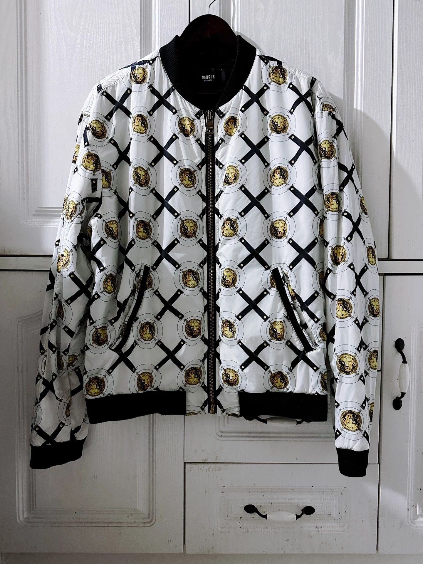 Versace Versace Runway White Flight Jacket Size US L / EU 52-54 / 3 - 1 Thumbnail