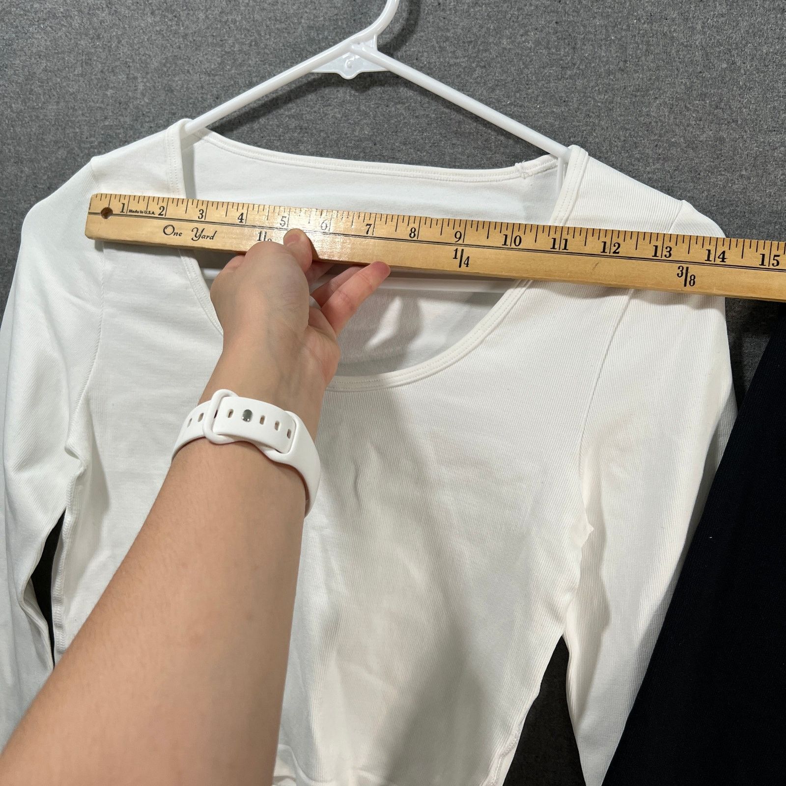 Other OQQ 2 PC Crop Top Long Sleeve Shirt Ladies Black & White Size M / US 6-8 / IT 42-44 - 5 Thumbnail