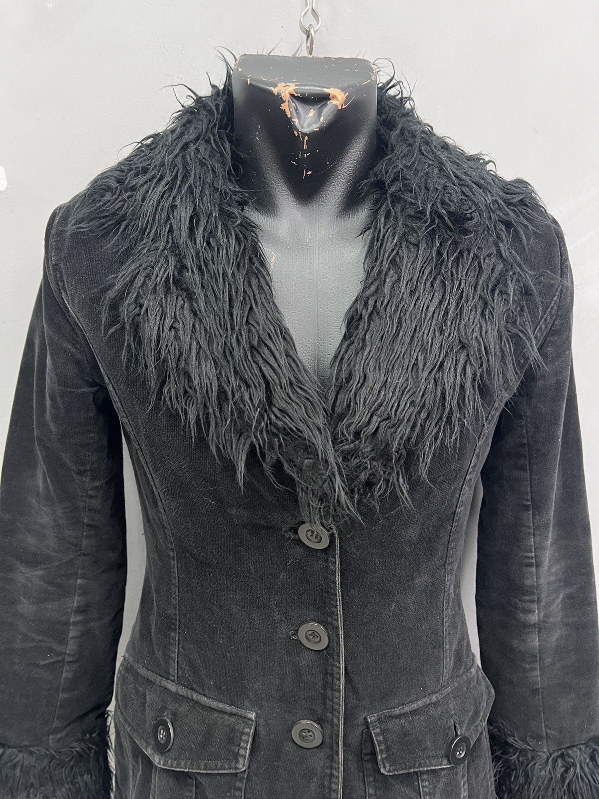 If Six Was Nine Canvas bomber jacket gothic fur collar opium if six was nine Size US S / EU 44-46 / 1 - 2 Thumbnail