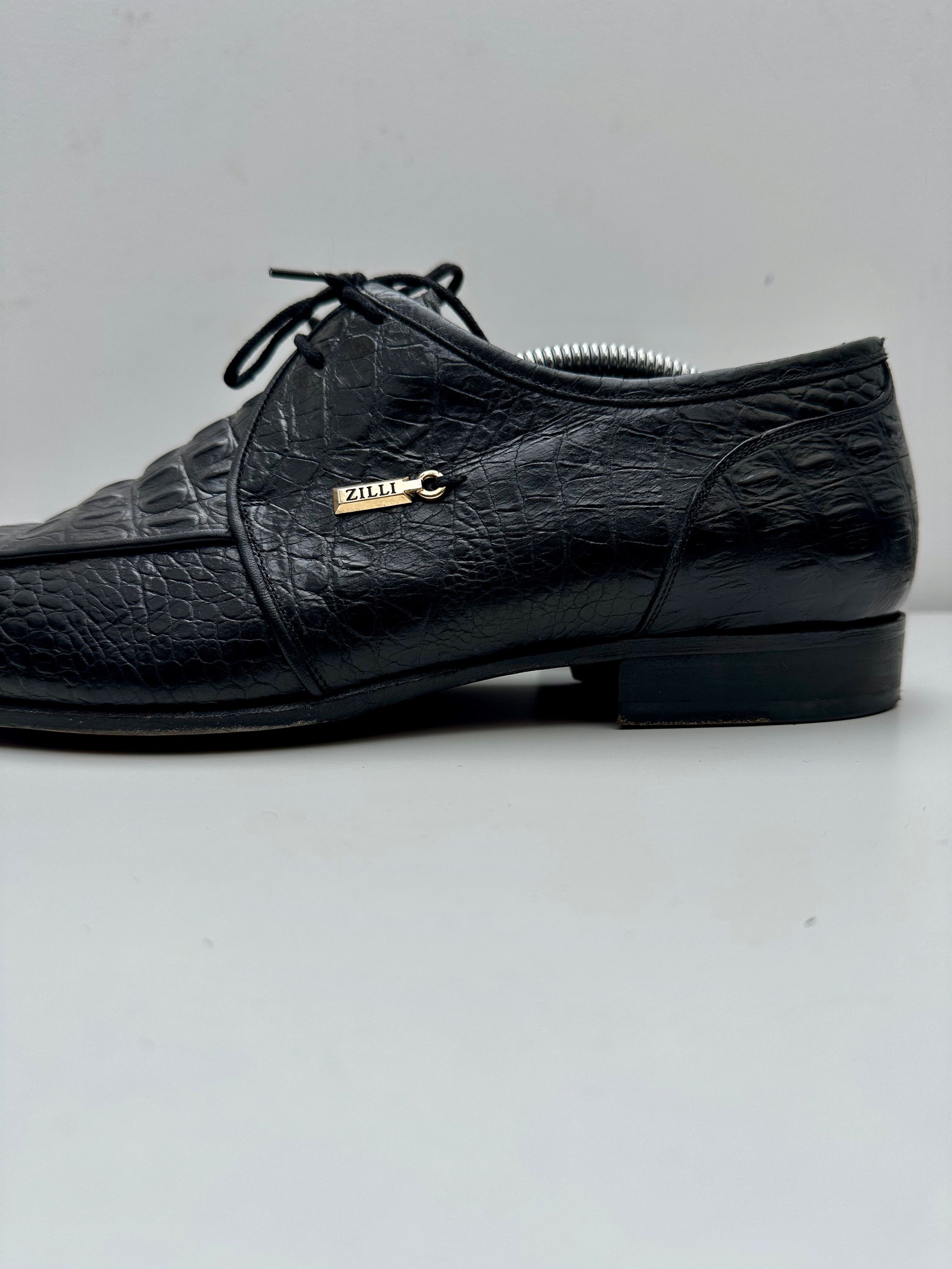 Zilli FREE TARIFF Zilli Black Dress Crocodile Leather Formal Shoes Size US 9 / EU 42 - 2 Thumbnail