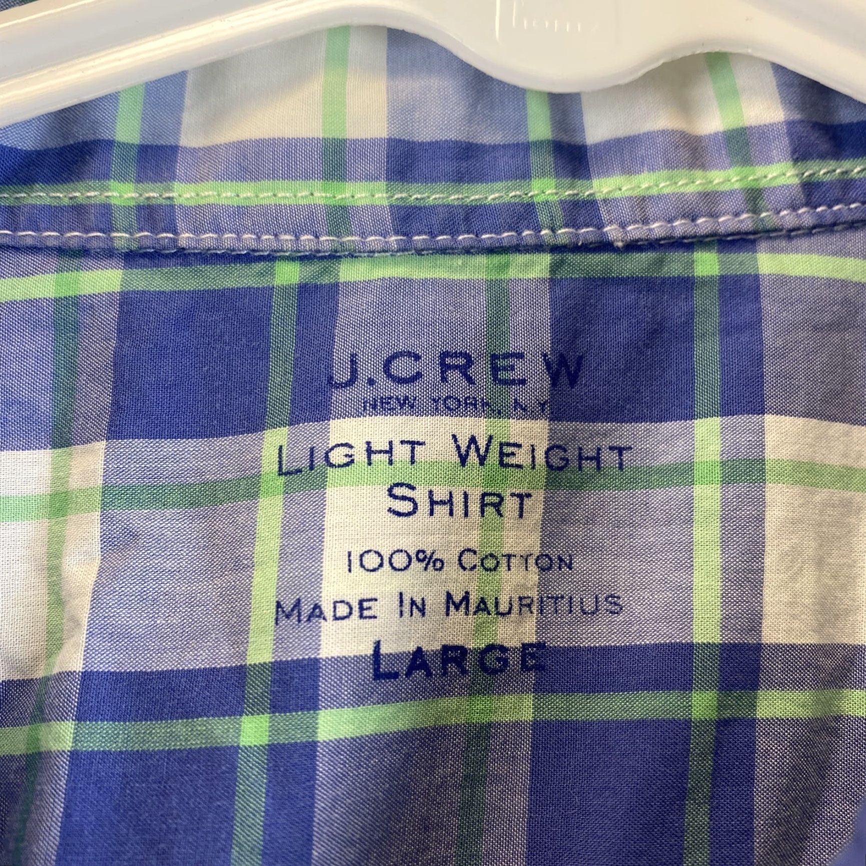 J.Crew J.CREW Slim Fit Button-Up Long Sleeve Shirt Mens L Plaid Cotton / 82-53 (Blue) Size US L / EU 52-54 / 3 - 5 Thumbnail