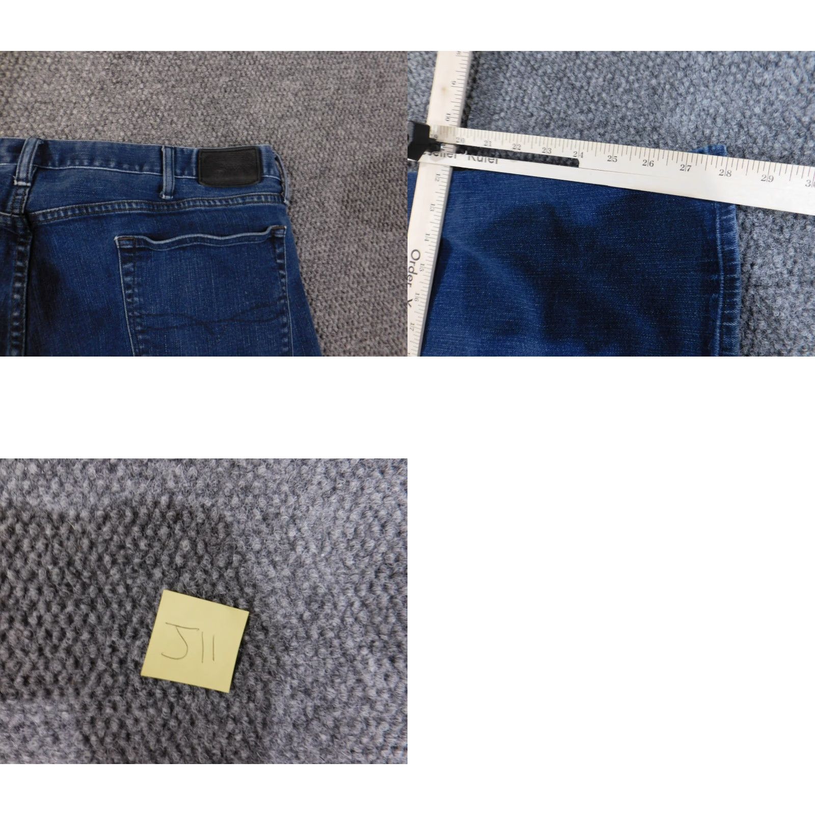 Polo Ralph Lauren Polo Ralph Lauren Jeans Mens 42x30 Blue Straight Denim Regular 42 28 in Zip Pockets Distressed Vintage No Retro Style Size US XL / EU 56 / 4 - 8 Thumbnail