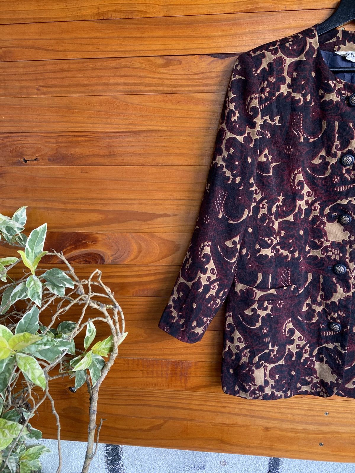 Japanese Brand BON PLAN Tokyo Vintage Baroque Pattern Jacket Size 9 Size M / US 6-8 / IT 42-44 - 6 Thumbnail