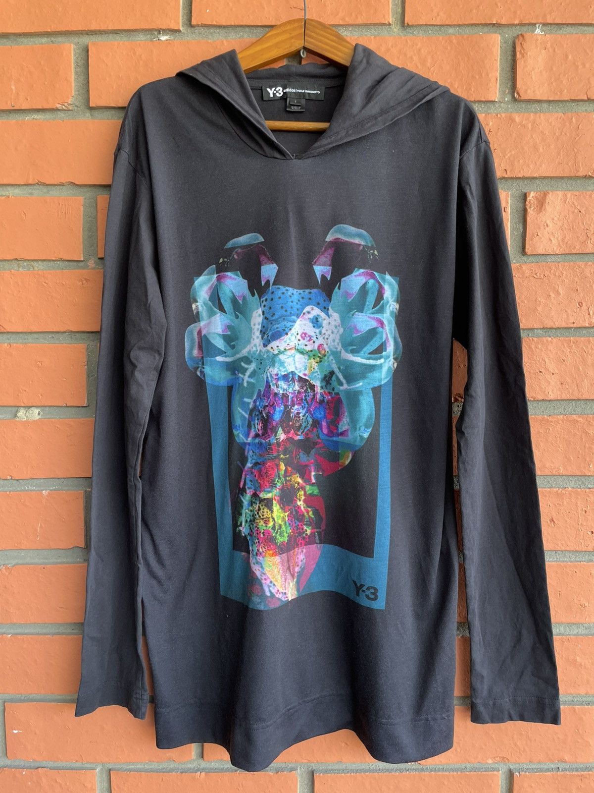 Adidas × Y's Adidas Y-3 Yohji Yamamoto hoodie sweatshirt Artwork abstract Size US S / EU 44-46 / 1 - 1 Thumbnail