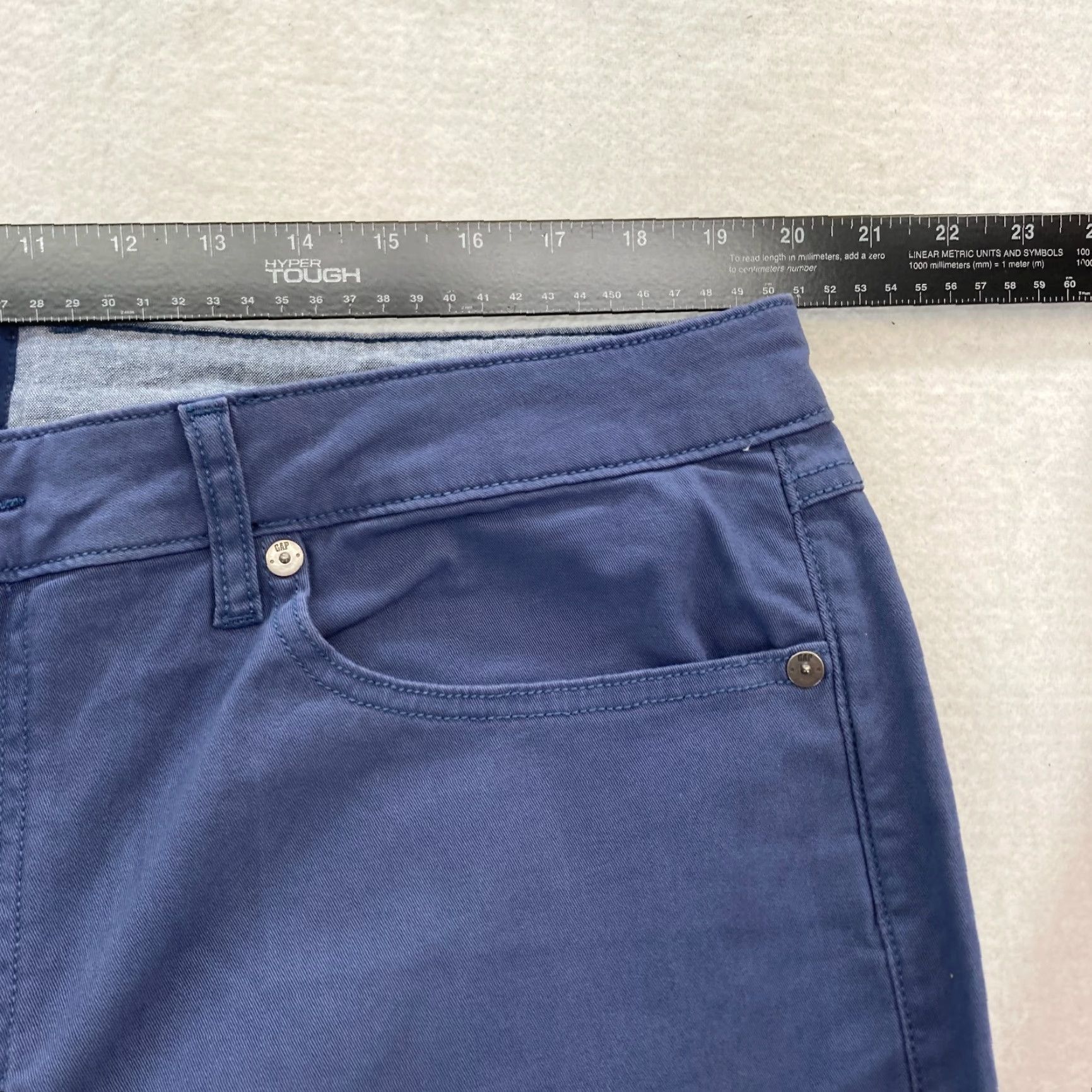 Gap GAP 5 Pocket Pant Mens Slim Fit Straight Leg Blue Twill Chino 40x32 NWT Size US 40 / EU 56 - 7 Thumbnail