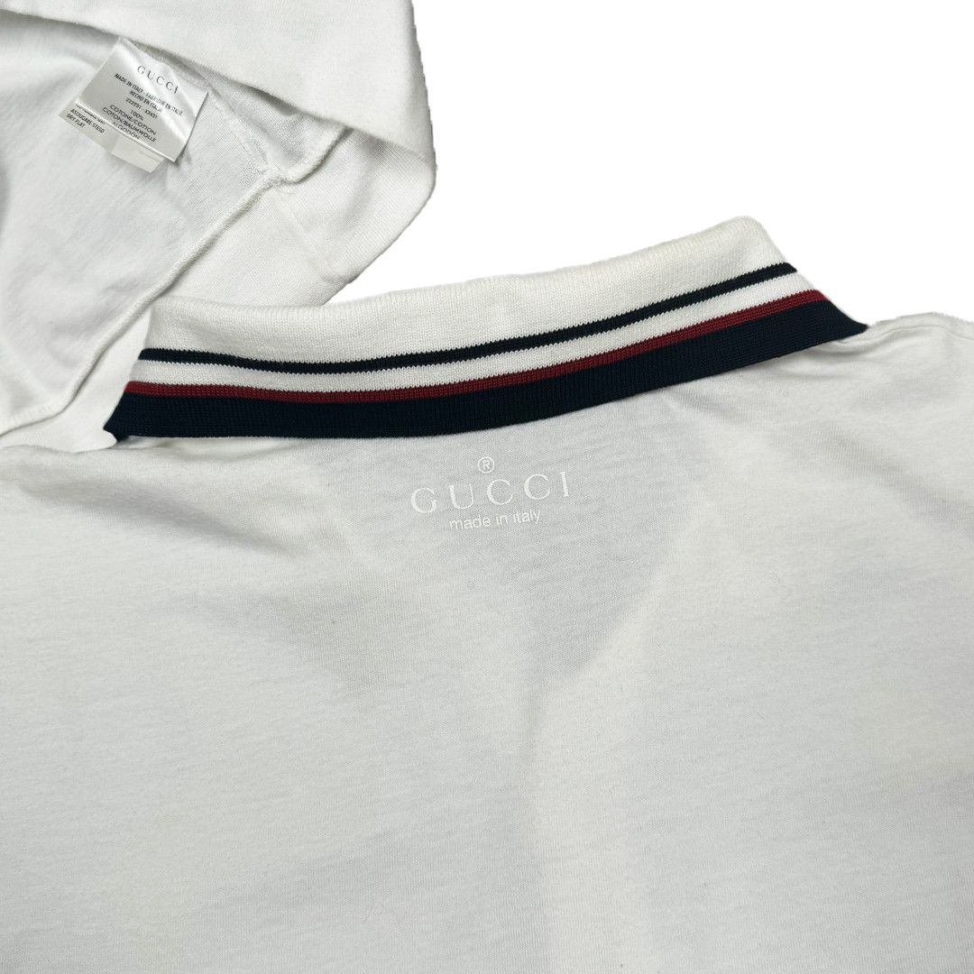 Gucci Gucci - Navy and Red Cuffed Polo Shirt - White - XL Size US XL / EU 56 / 4 - 3 Thumbnail