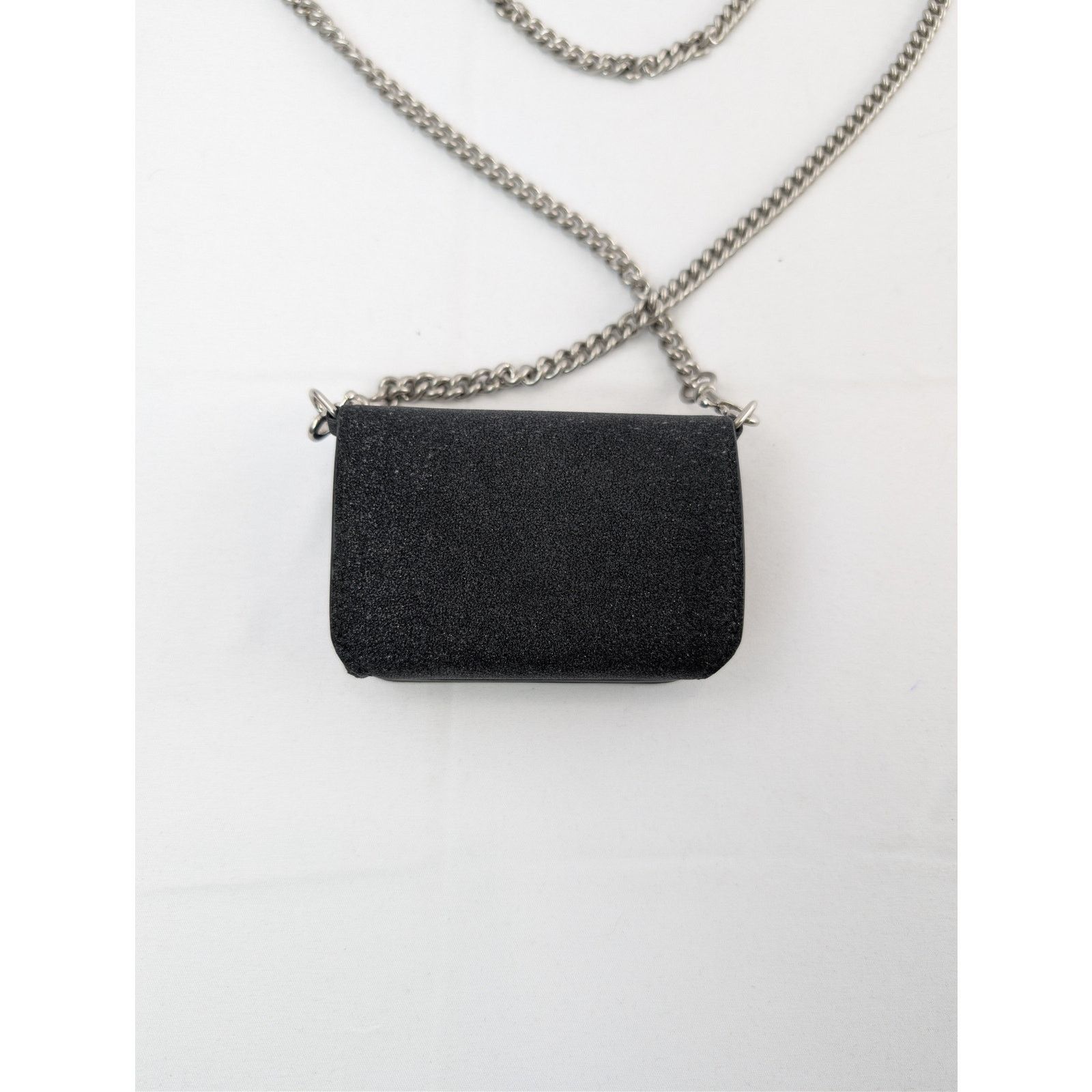 Balenciaga o1rshd1 Women's SMLG Sparkling Mini Wallet on Chain in Black Size ONE SIZE - 2 Thumbnail