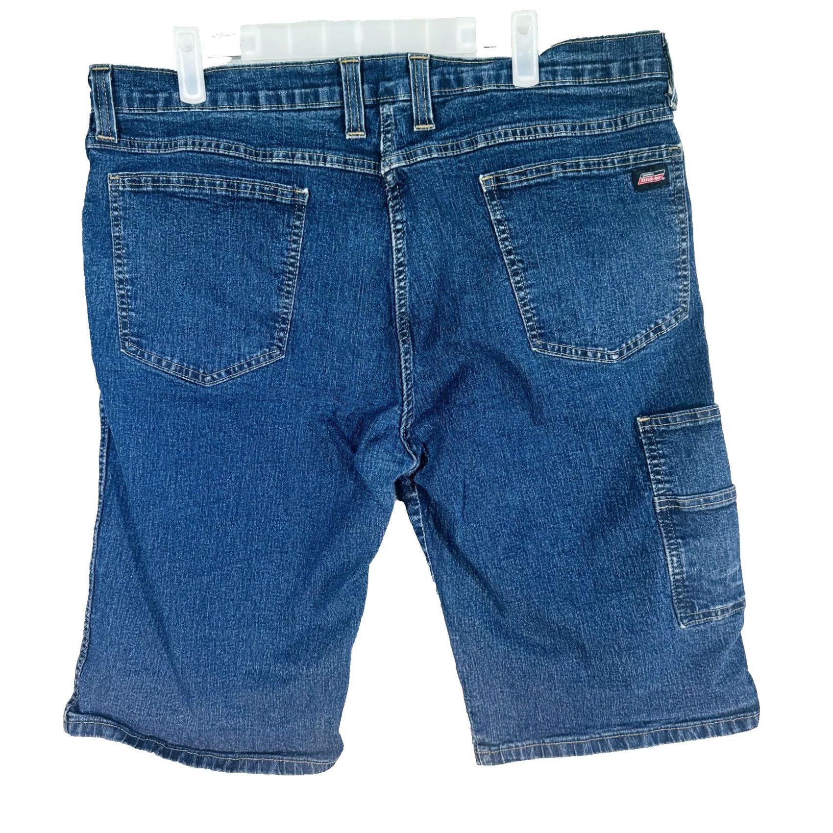 Dickies Dickies Shorts Mens 38 Blue Cargo Relaxed Fit Denim 11 Inseam Pockets Size US 38 / EU 54 - 6 Thumbnail