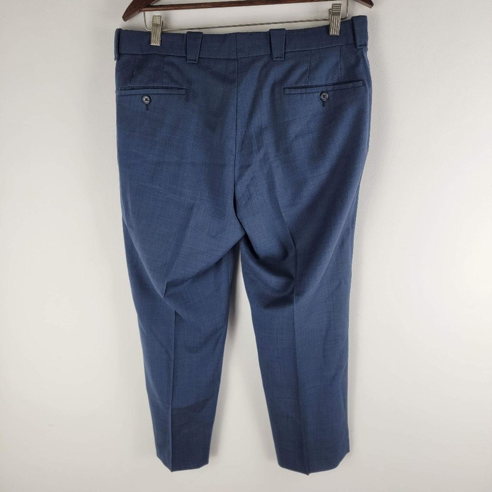Incotex incotex inside ivory 100% wool pants blue size 34x26 Size US 34 / EU 50 - 5 Thumbnail