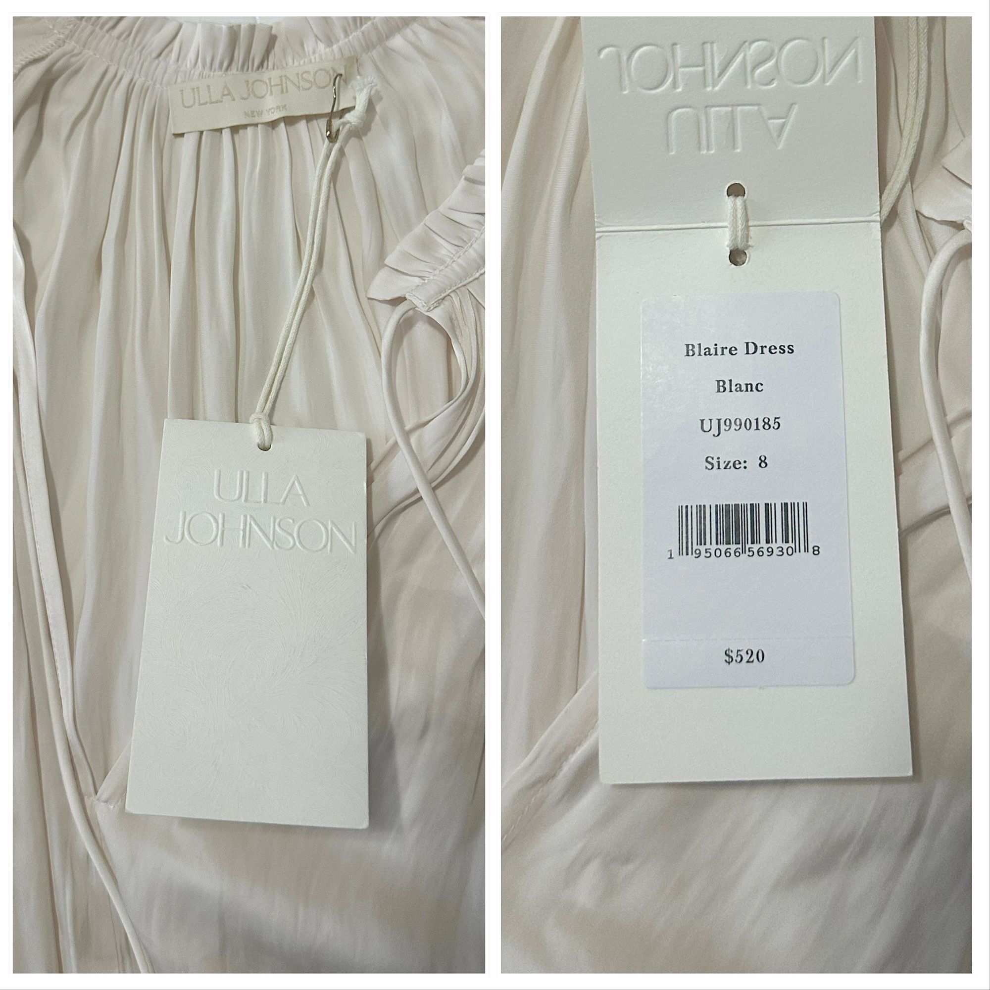 Ulla Johnson Ulla Johnson Blaire Midi Dress, Blanc , Cream, Size 8, NWT Size M / US 6-8 / IT 42-44 - 3 Thumbnail