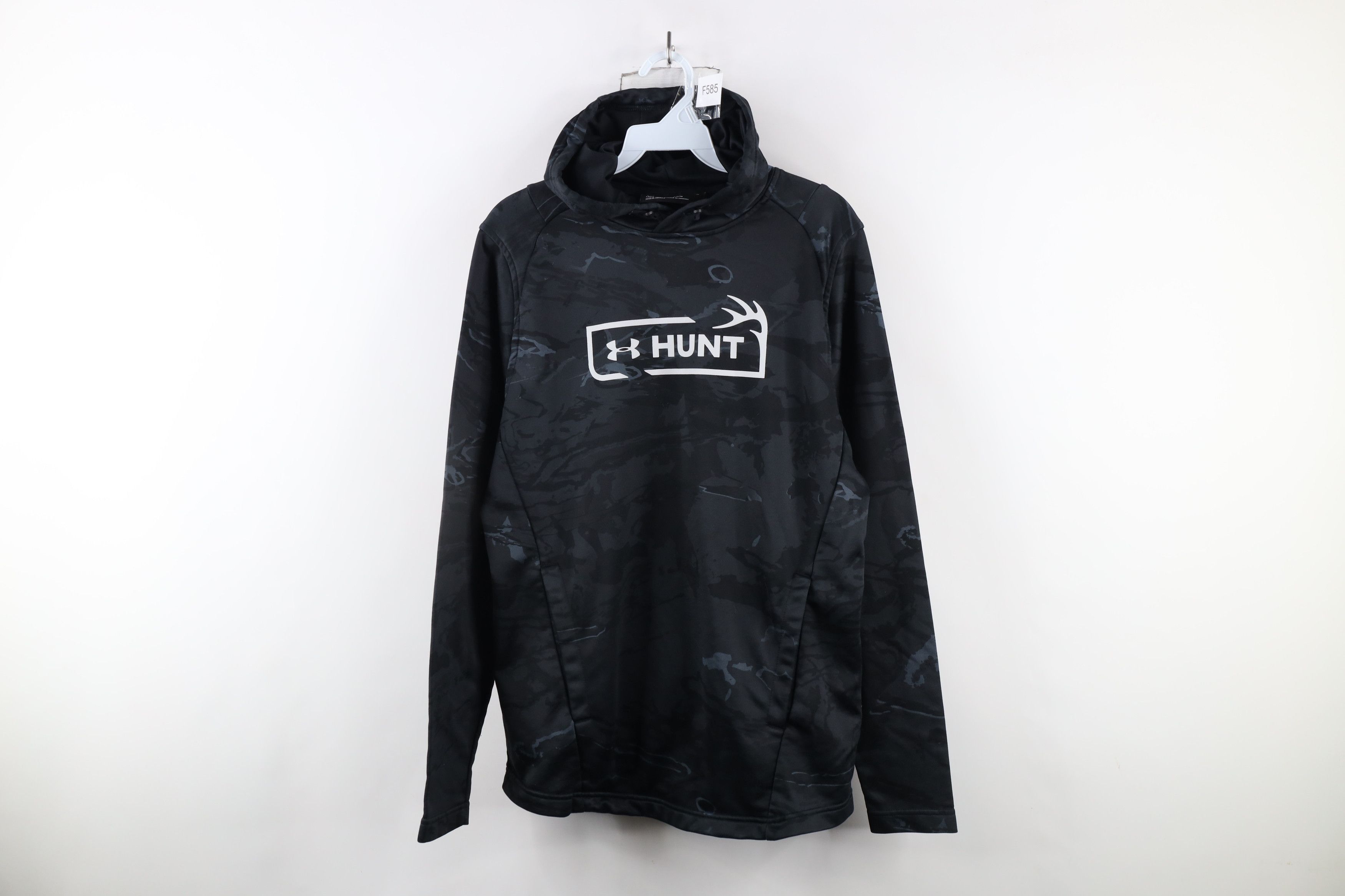 Under Armour × Vintage Under Armour Hunt Camouflage Hoodie Sweatshirt Black Size US M / EU 48-50 / 2 - 1 Thumbnail