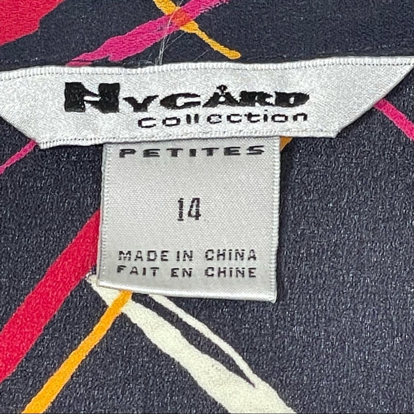 Other NYGARD COLLECTIONS PETITES Black Abstract Print Sz 14 Shirt Size XL / US 12-14 / IT 48-50 - 5 Thumbnail