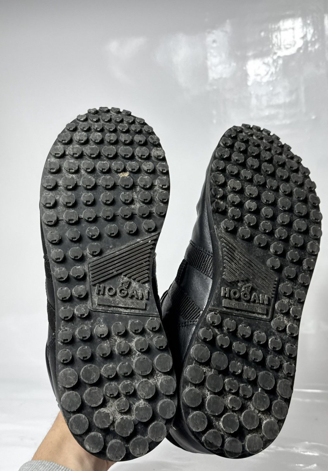 Hogan Hogan Black Leather Casual Sneakers Size 6 26 CM Size US 6 / EU 39 - 6 Thumbnail