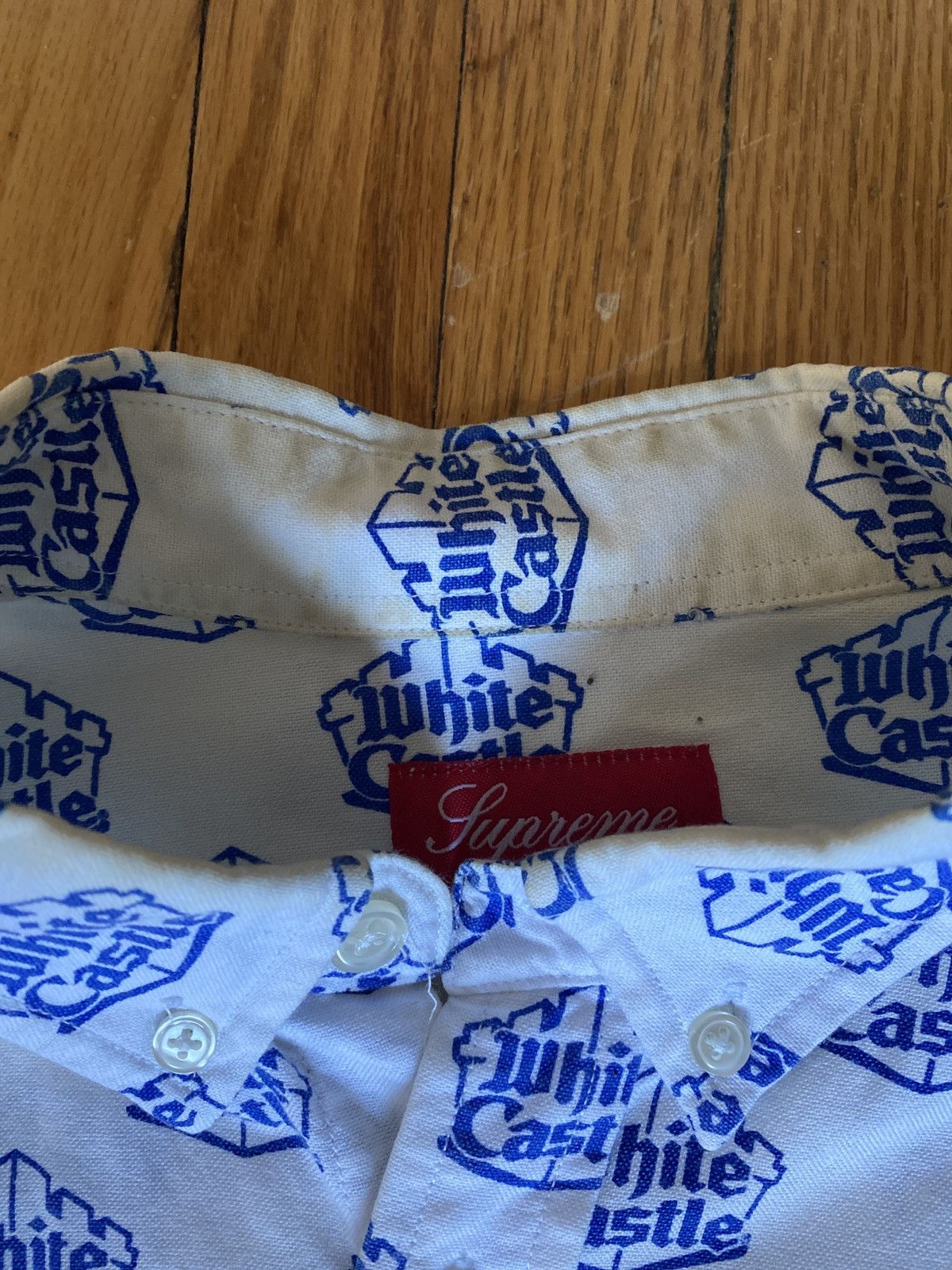 Supreme Supreme white castle Oxford shirt Medium Size US M / EU 48-50 / 2 - 8 Thumbnail