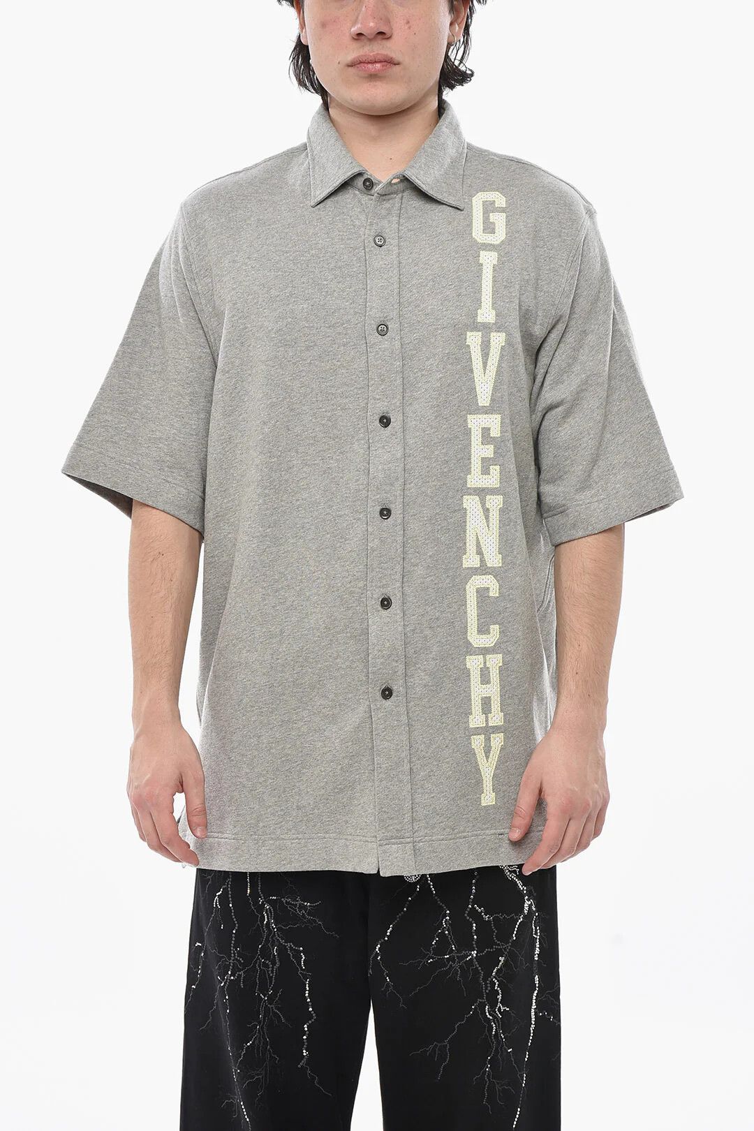 Givenchy og1mm0326 Cotton-Jersey Polo in Grey Size US M / EU 48-50 / 2 - 1 Thumbnail