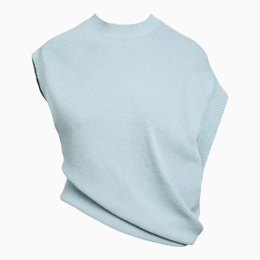Fendi o1d2blof0824 Asymmetric Viscose Knit in Light Blue Size S / US 4 / IT 40 - 1 Thumbnail