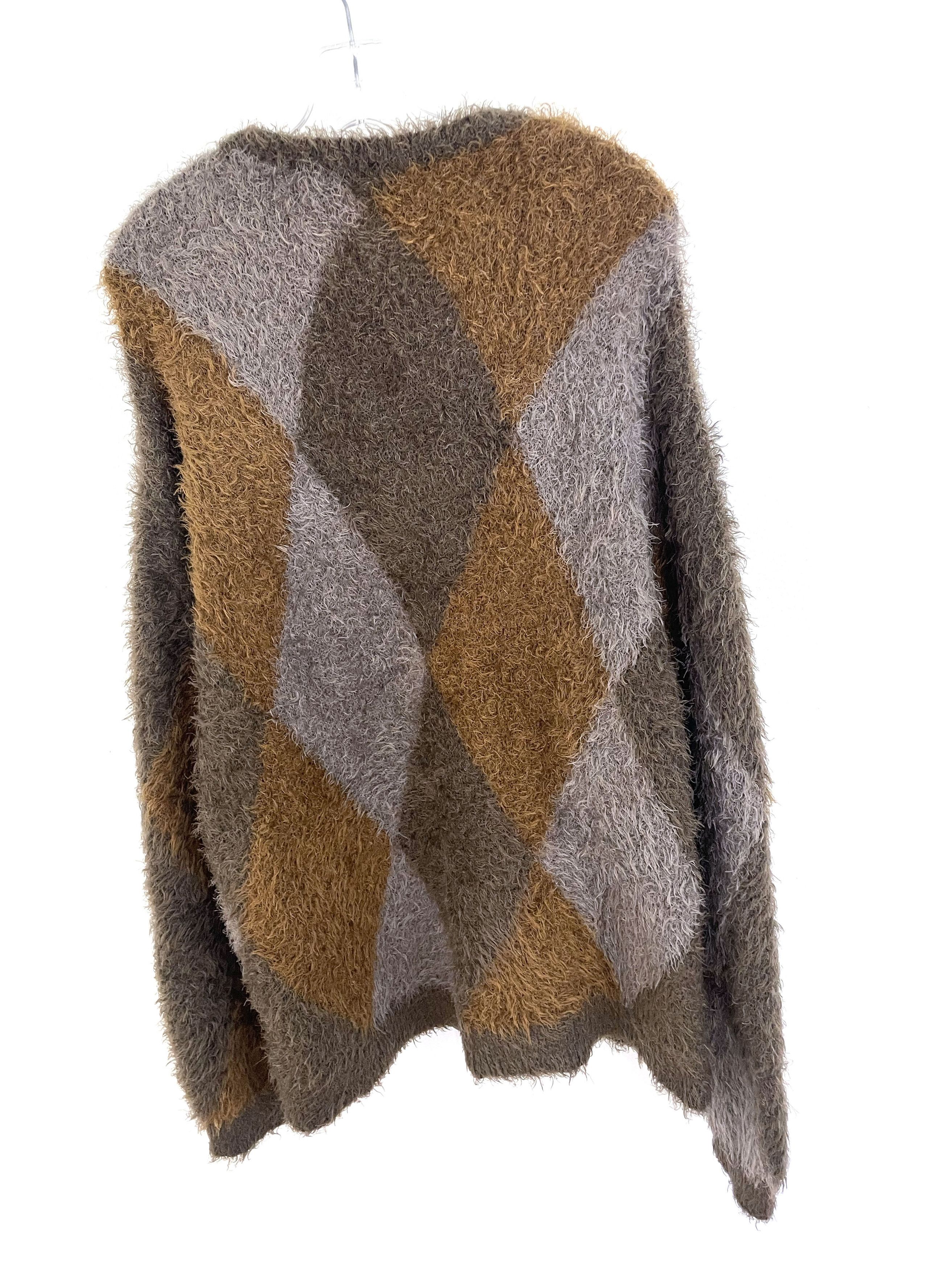 Number (N)ine Fuzzy Argyle Sweater Size US L / EU 52-54 / 3 - 7 Thumbnail