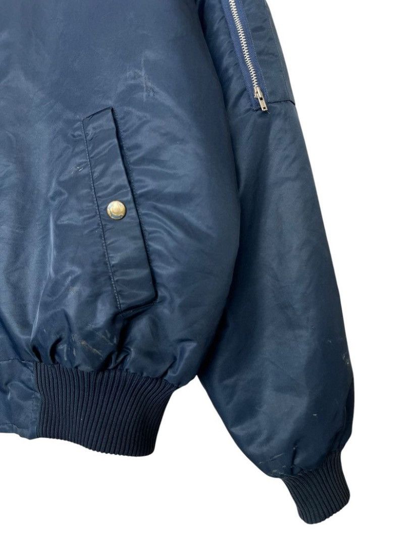 Vintage Vintage 80s Aviator Flight Zipper Navy Bomber Jacket Size US M / EU 48-50 / 2 - 6 Thumbnail