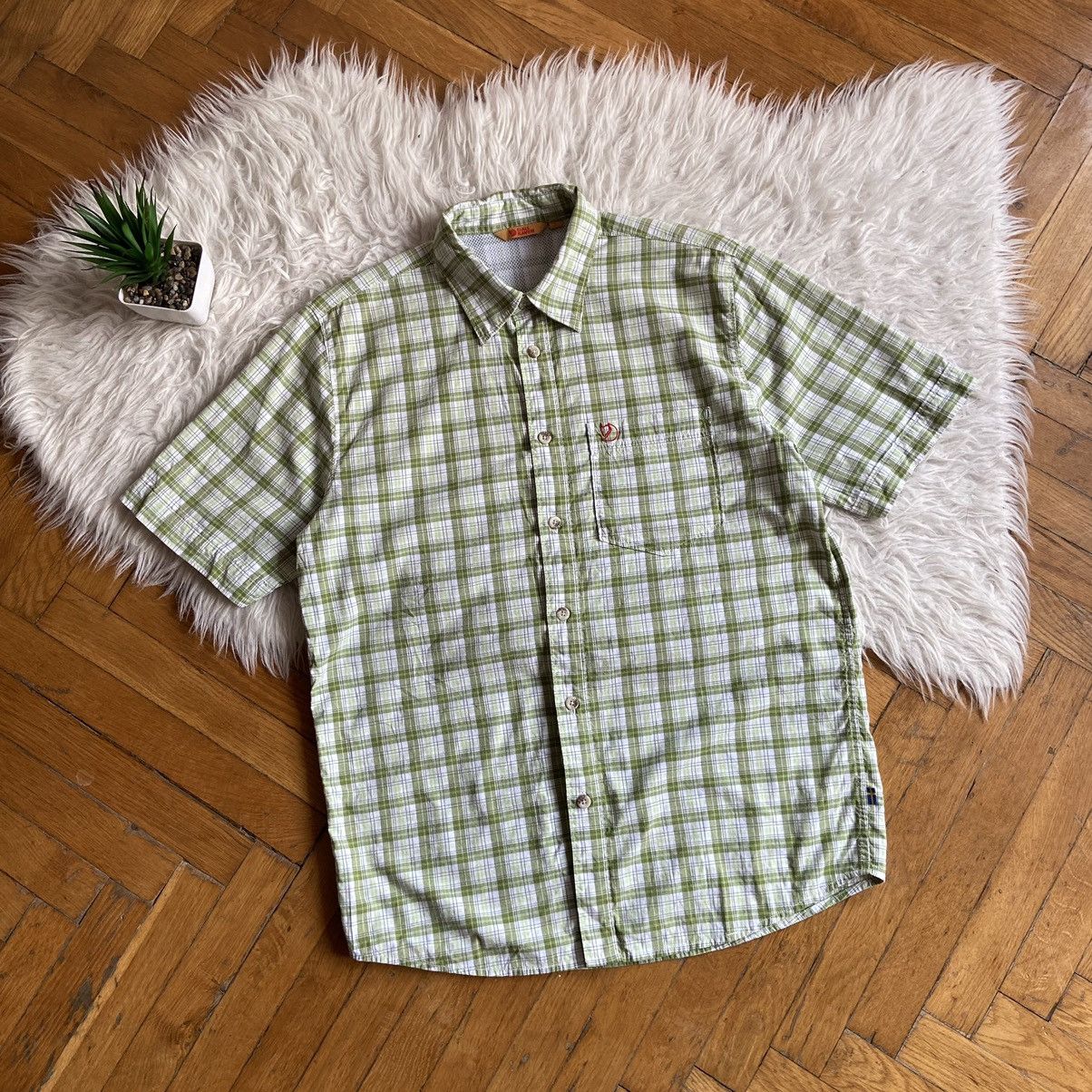 Fjallraven × Vintage 📌 Vintage Fjallraven Outdoor Plaid Pocket Shirt Size US L / EU 52-54 / 3 - 2 Thumbnail