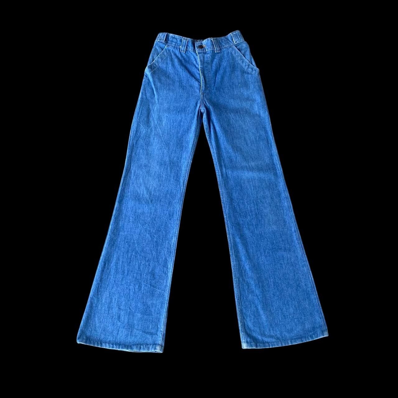 Levi's Vintage Clothing RARE 70S LEVIS 648 FLARE DENIM ORANGE TAG ZIP TALON Size US 29 - 5 Thumbnail