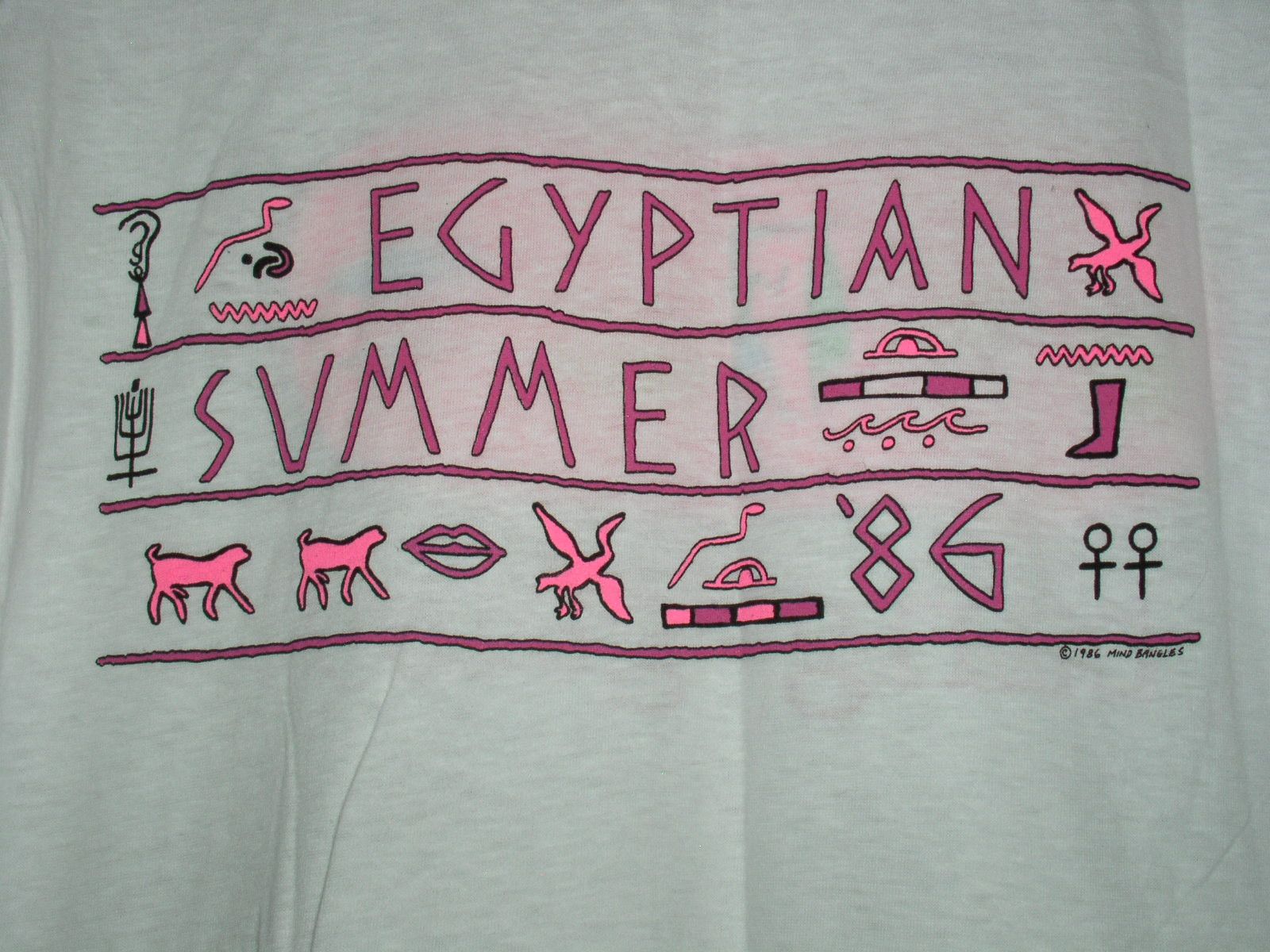 Vintage Bangles Concert Shirt 1986 Egyptian Summer Single Stitch Size US XL / EU 56 / 4 - 4 Thumbnail