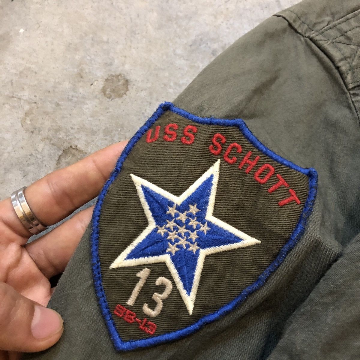 Schott × Vintage Vintage Schott Military Bomber Jacket Size US S / EU 44-46 / 1 - 5 Thumbnail