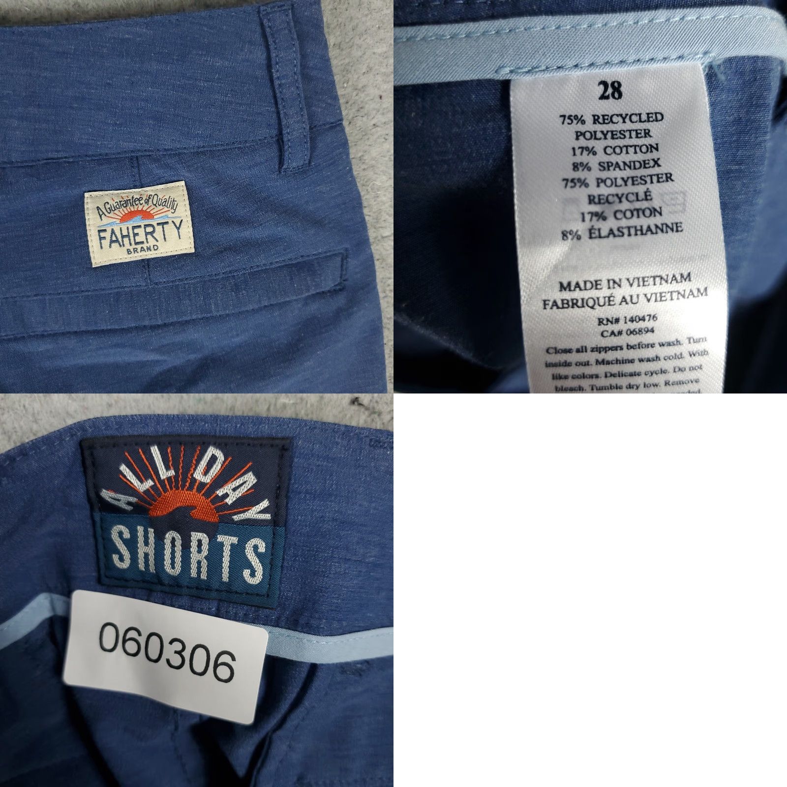 Faherty VINTAGE Faherty Mens Shorts Size 28 Casual Chino Blue Flat Front Summer Athletic Size US 28 / EU 44 - 8 Thumbnail