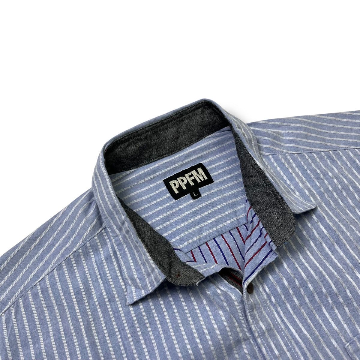 PPFM PPFM Reconstruct product striped button ups shirt Size US L / EU 52-54 / 3 - 4 Thumbnail