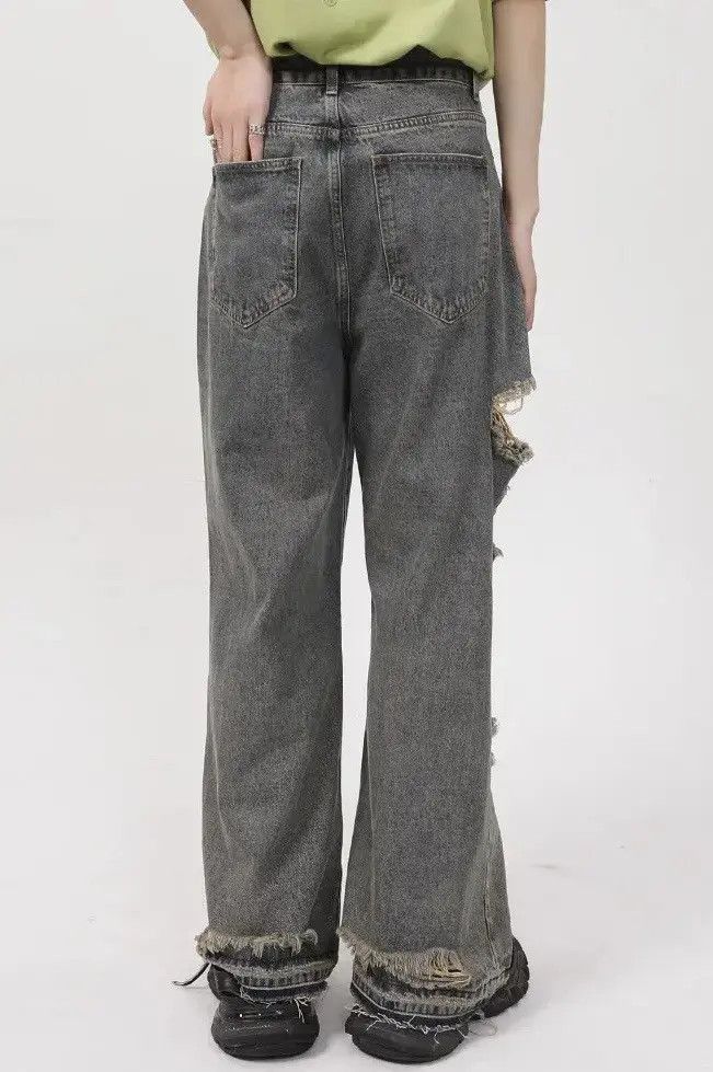 Japanese Brand Distressed denim hole jeans y2k pants Size US 30 / EU 46 - 4 Thumbnail