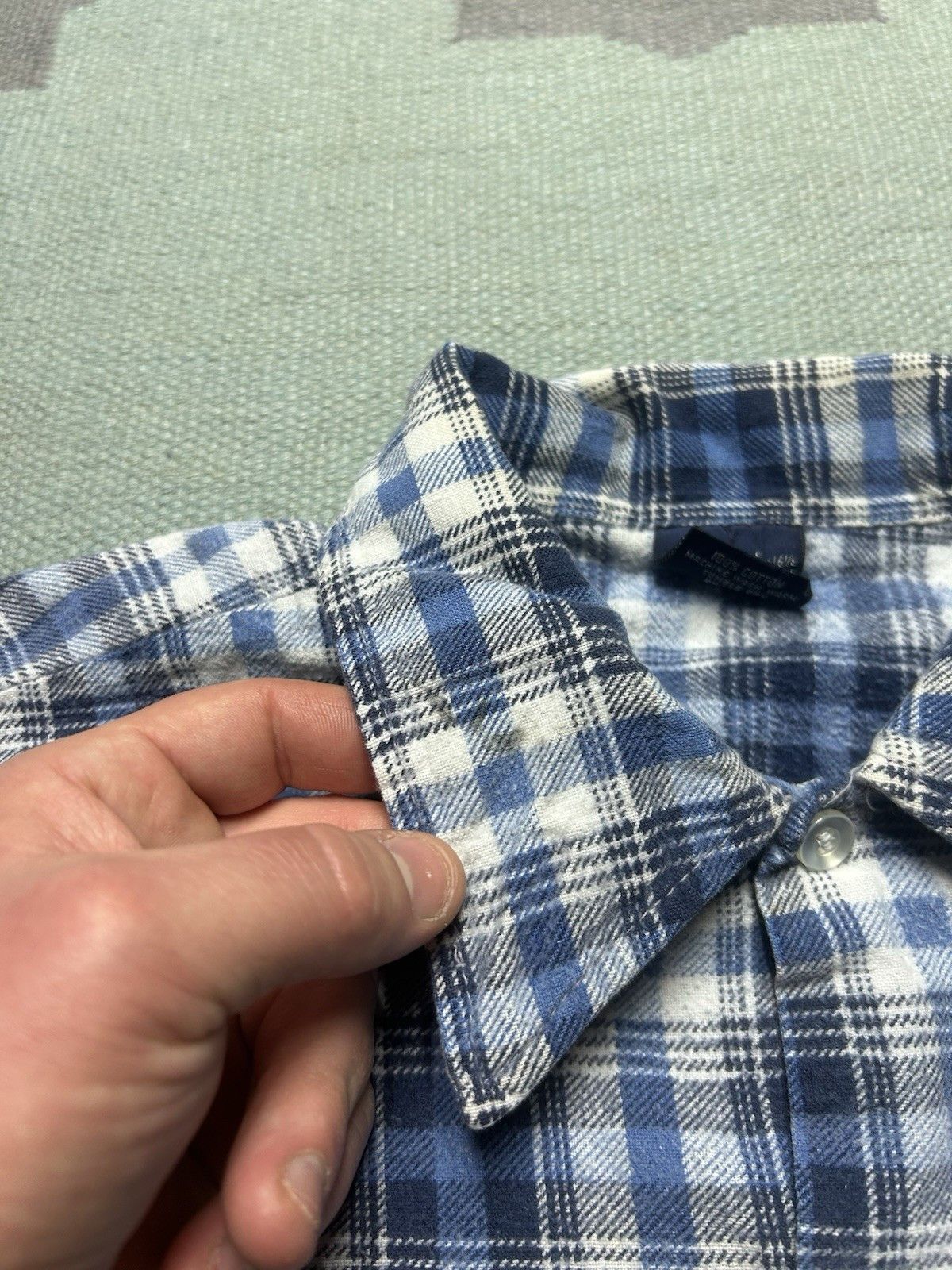 Vintage VTG 80s flannel shirt brushed cotton distre soft plaid large Size US L / EU 52-54 / 3 - 10 Thumbnail