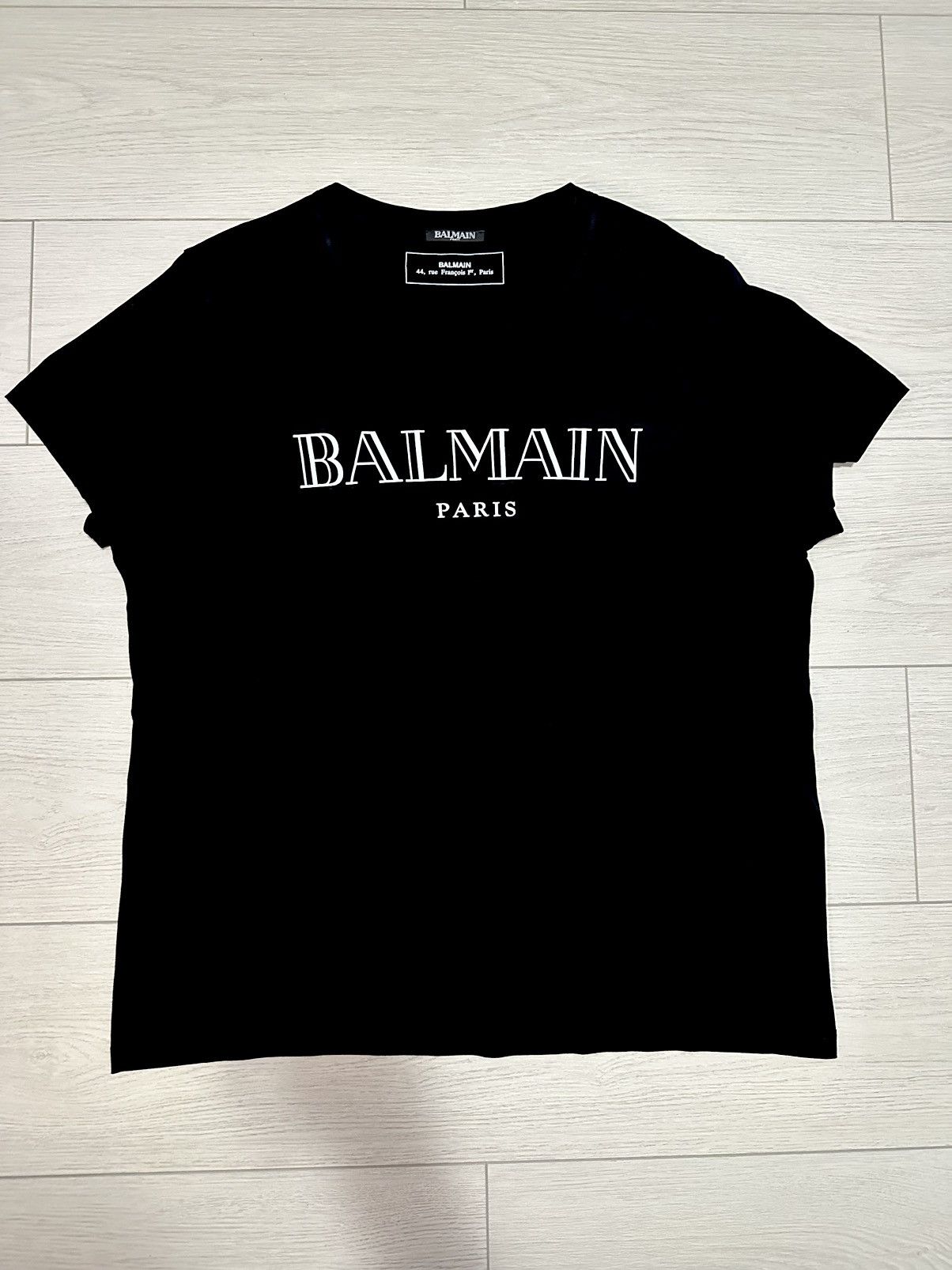 image of Balmain Logo Tee in Black, Men's (Size XL)