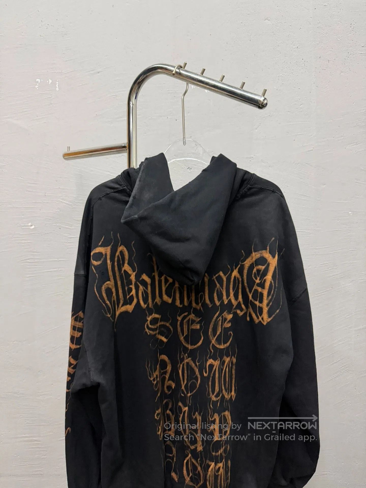Saint Laurent Paris Balenciaga Black Zip Hoodie Gold Graphics. Size US S / EU 44-46 / 1 - 4 Thumbnail
