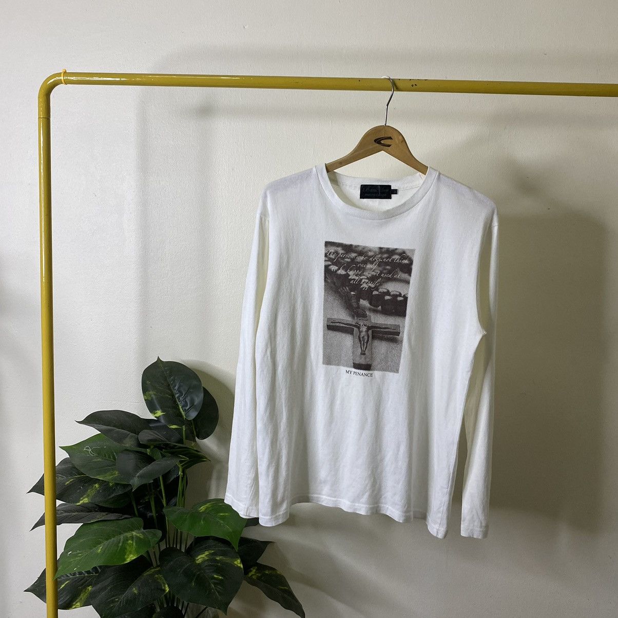 Japanese Brand Beaumere Jesus Seditionaries Poem Cyber Gothic Punk LS Tee Size US M / EU 48-50 / 2 - 1 Thumbnail