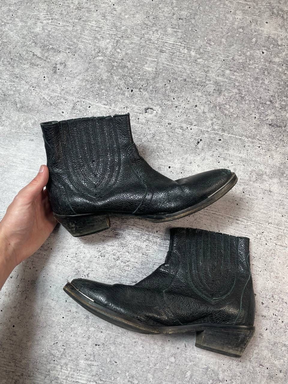 Vintage Vintage Cowboy Western Metal Cap Boots Avant Garde Y2K Size US 7 / EU 40 - 5 Thumbnail