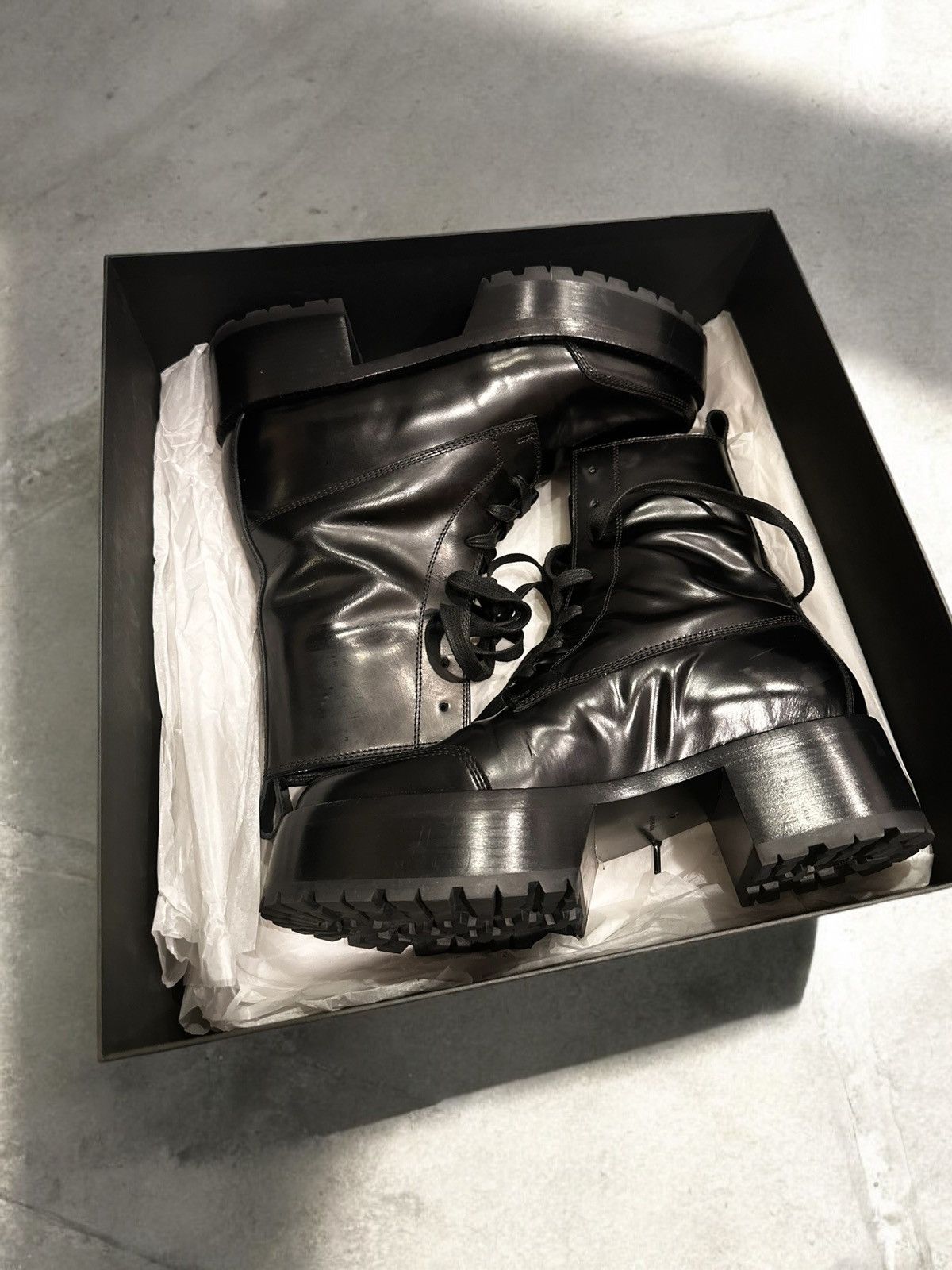 ENFANTS RICHES DEPRIMES DISCO STOMPER LEATHER BOOTS