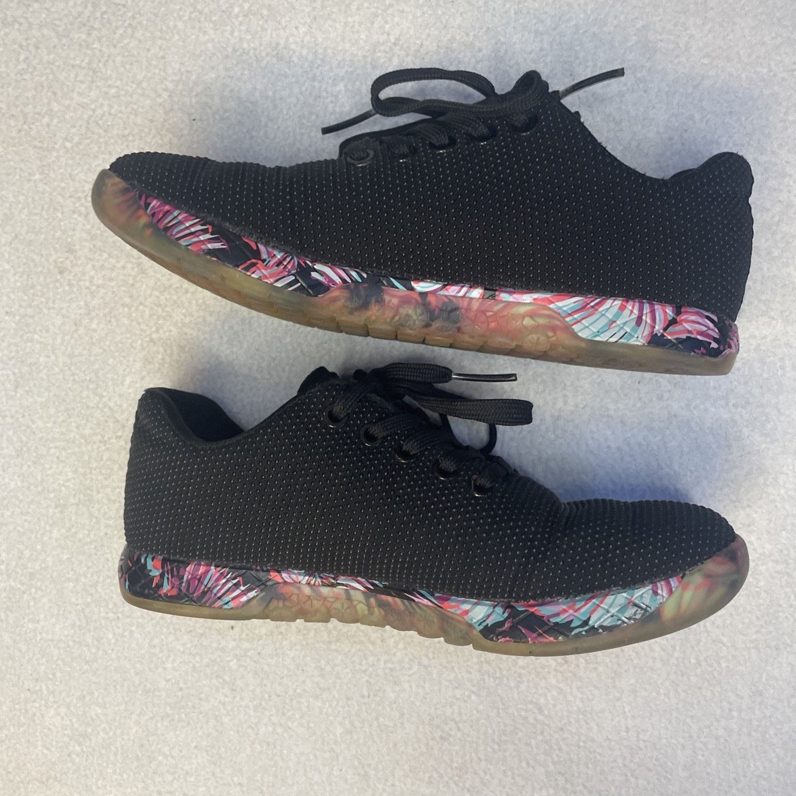 Other Nobull Superfabric Women's Size 6 Shoes Black Floral Sneaker Size US 6 / IT 36 - 5 Thumbnail