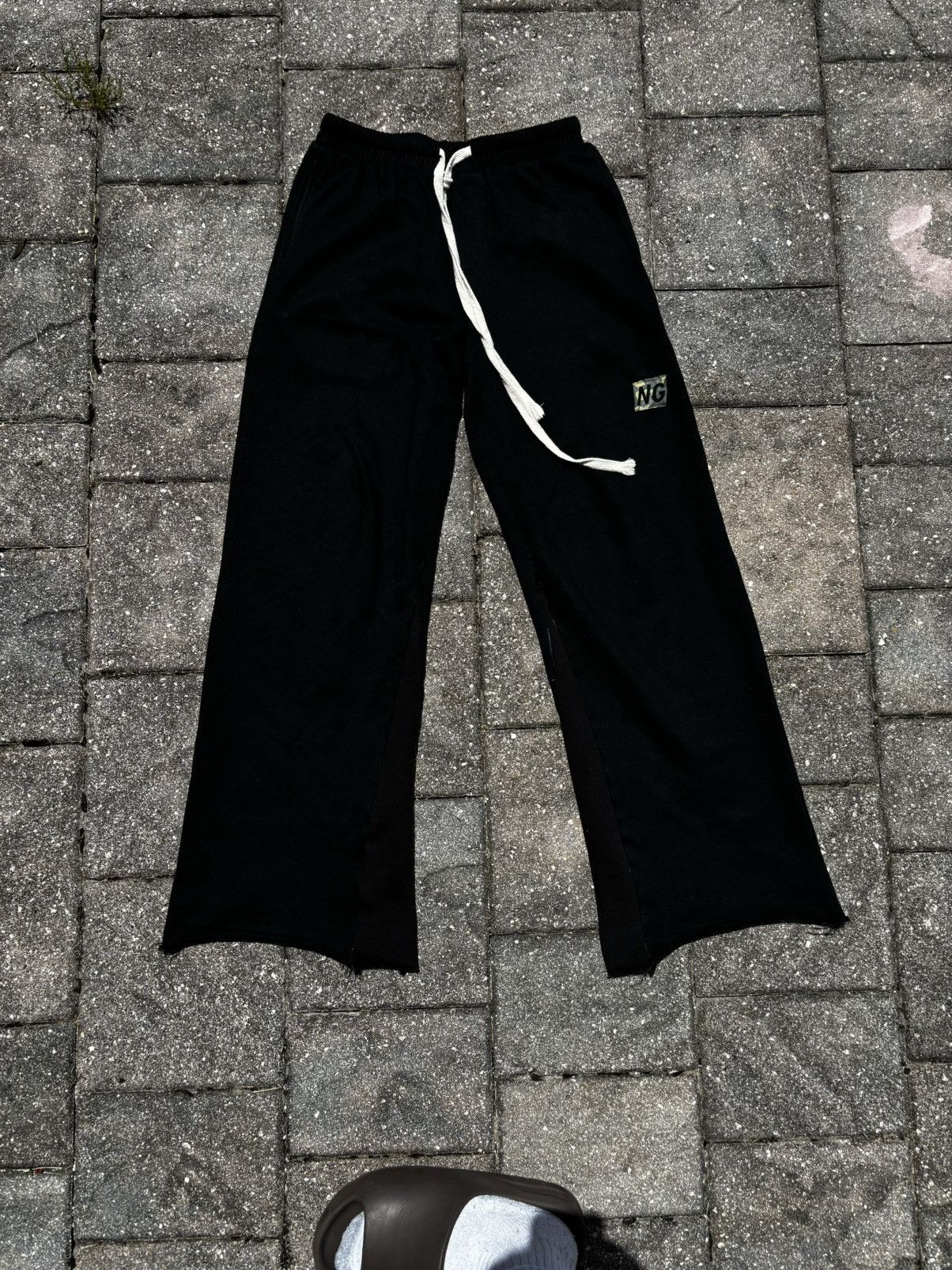 Vintage black wide leg flared sweats Size US 30 / EU 46 - 1 Thumbnail