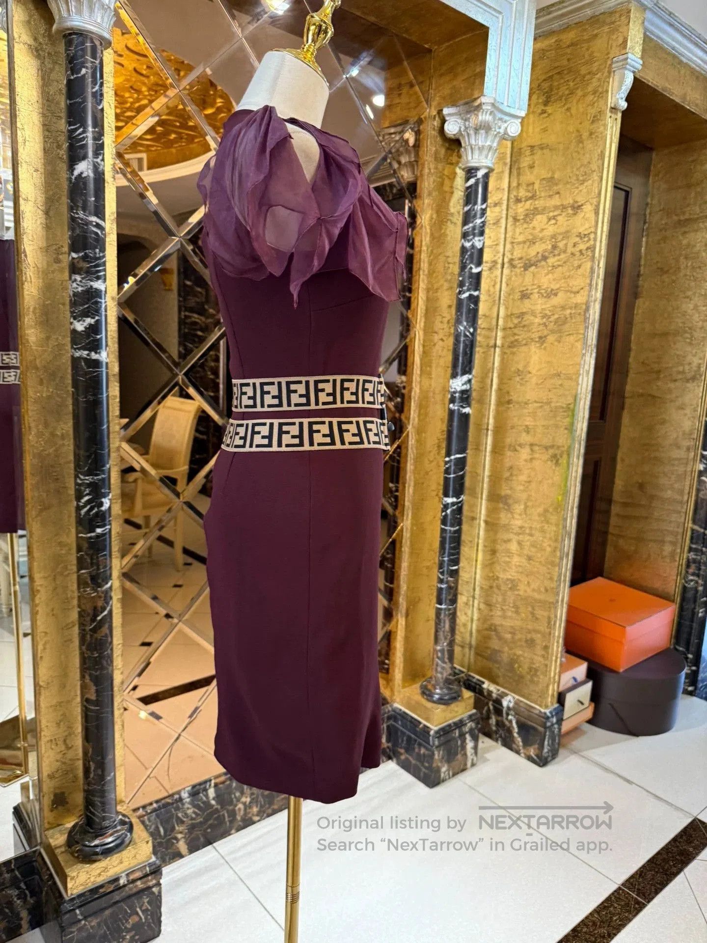 Fendi Fendi Limited Run Burgundy Dress. Size US 36 / EU 52 - 4 Thumbnail