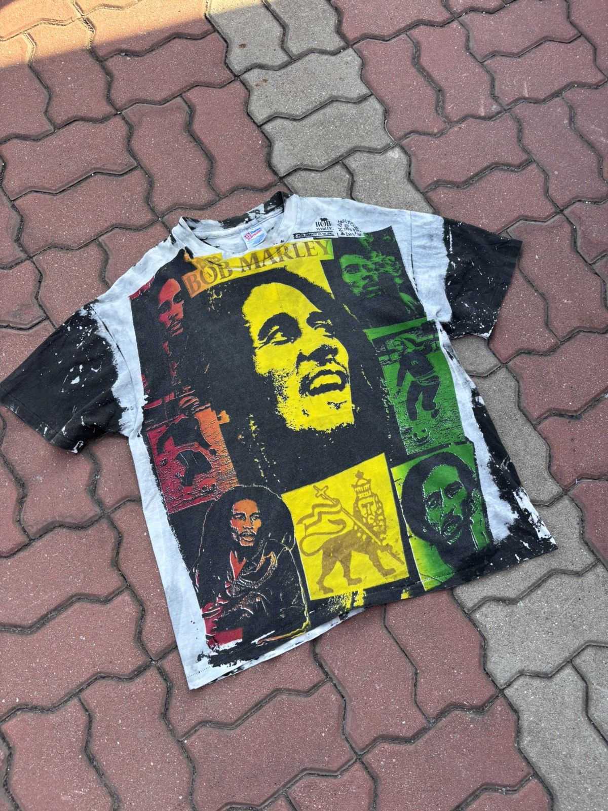 Bob Marley Vintage 90’s Bob Marley Mosquitohead Tshirt Size US XL / EU 56 / 4 - 3 Thumbnail