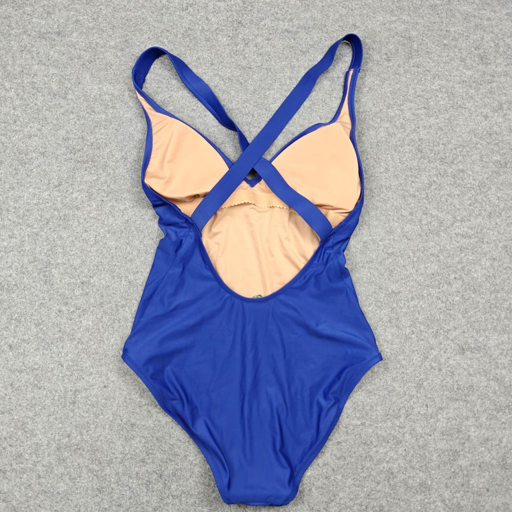 J.Crew J.Crew Swimsuit Womens Blue One Piece Padded Bra Crossback Straps Lined 4 Size ONE SIZE - 3 Thumbnail