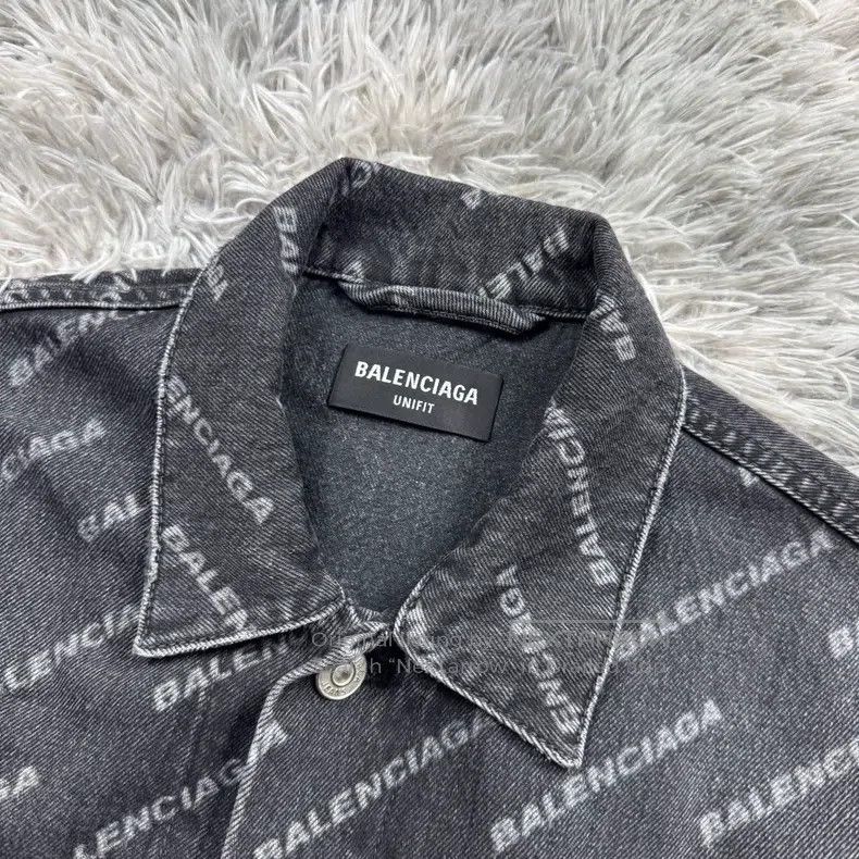 Balenciaga Balenciaga Printed Denim Jacket Size US S / EU 44-46 / 1 - 2 Thumbnail